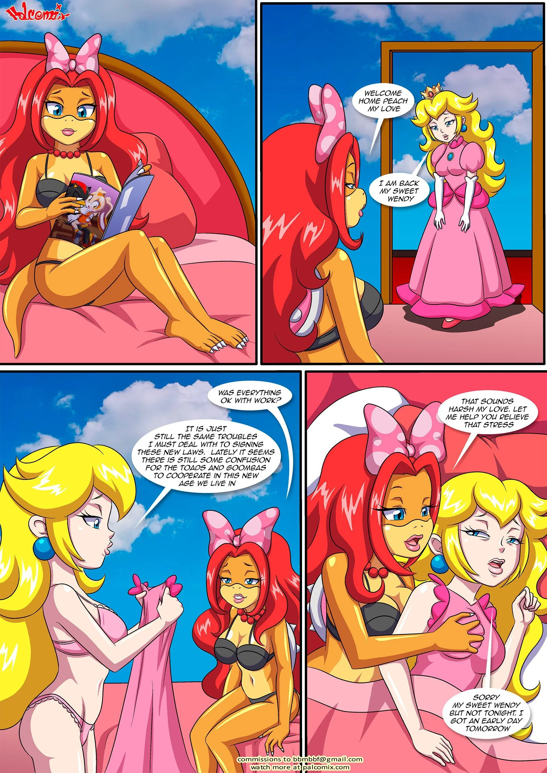 Peach X Wendy [Palcomix], 4 . Peach X Wendy - Chapter 4 (Mario) [Palcomix], page 2 of 22