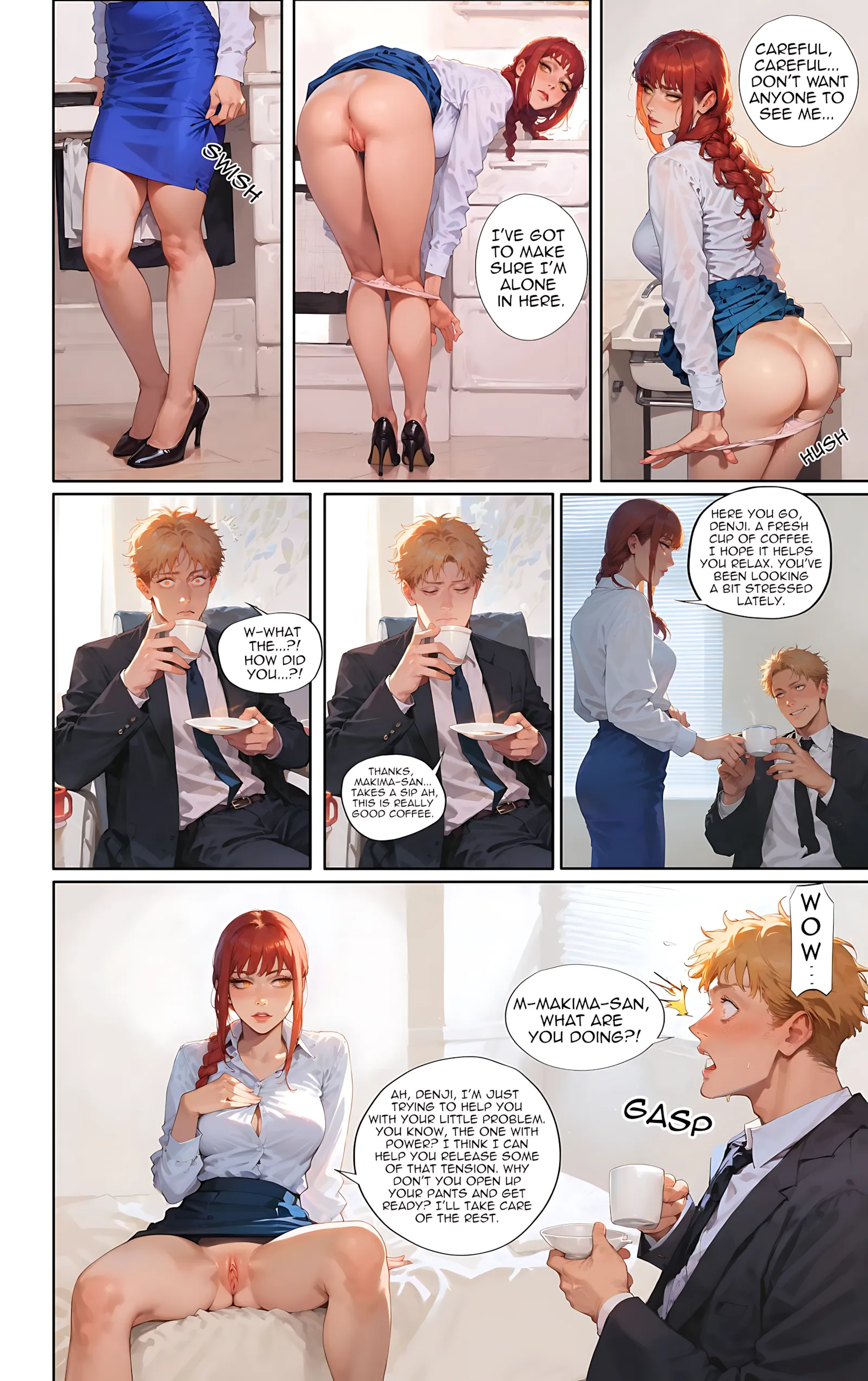 Playful Sloth- AI Comics, 6. The Devil's In The Details Makima's Unwaverin Support For Denji, page 3 of 8