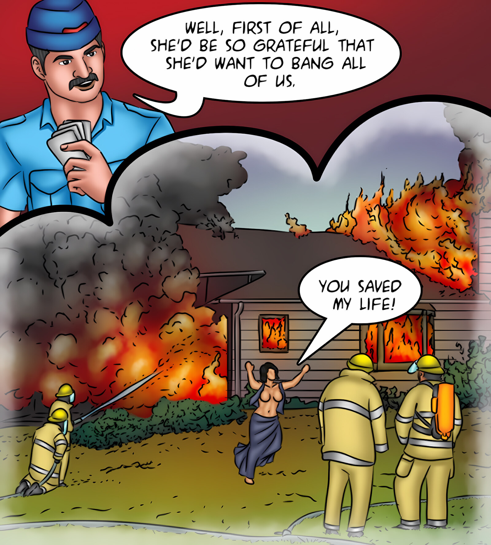 Savita Bhabhi 121-130 [Kirtu], Savita Bhabhi 130 - Savita is on Fire, page 5 of 142
