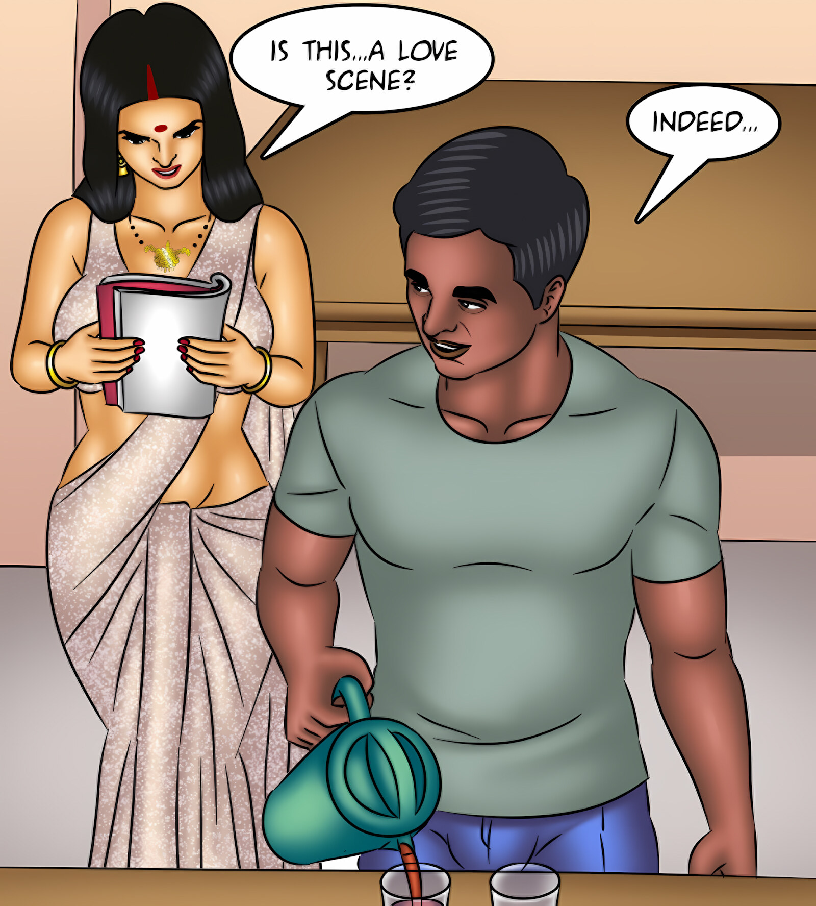 Savita Bhabhi 121-130 [Kirtu], Savita Bhabhi 129 - Going Bollywood, page 56 of 142