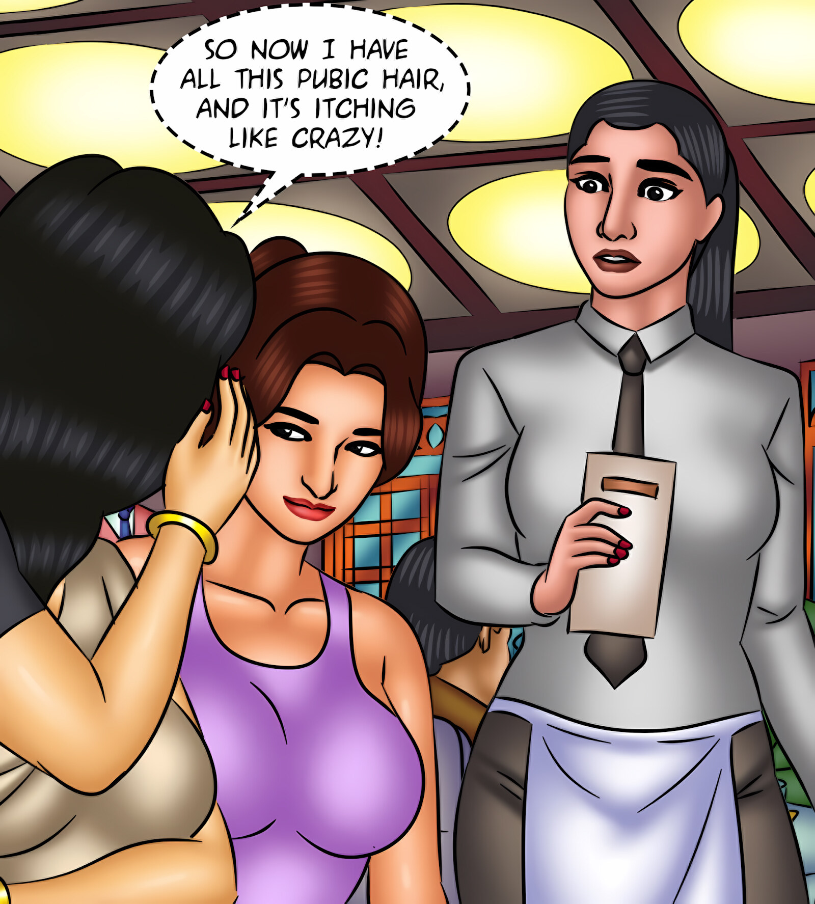 Savita Bhabhi 121-130 [Kirtu], Savita Bhabhi 128 - Waxing Erotic, page 28 of 143