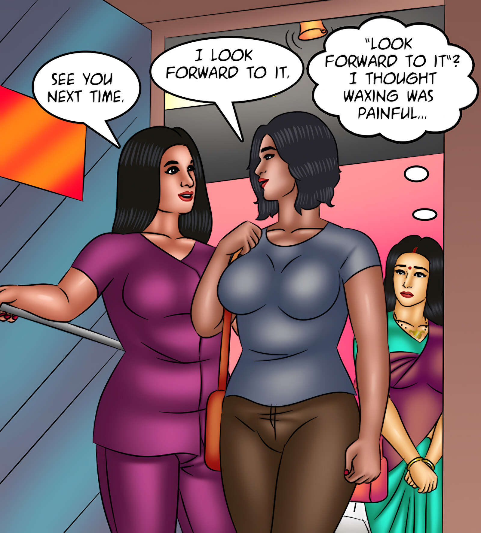 Savita Bhabhi 121-130 [Kirtu], Savita Bhabhi 128 - Waxing Erotic, page 38 of 143
