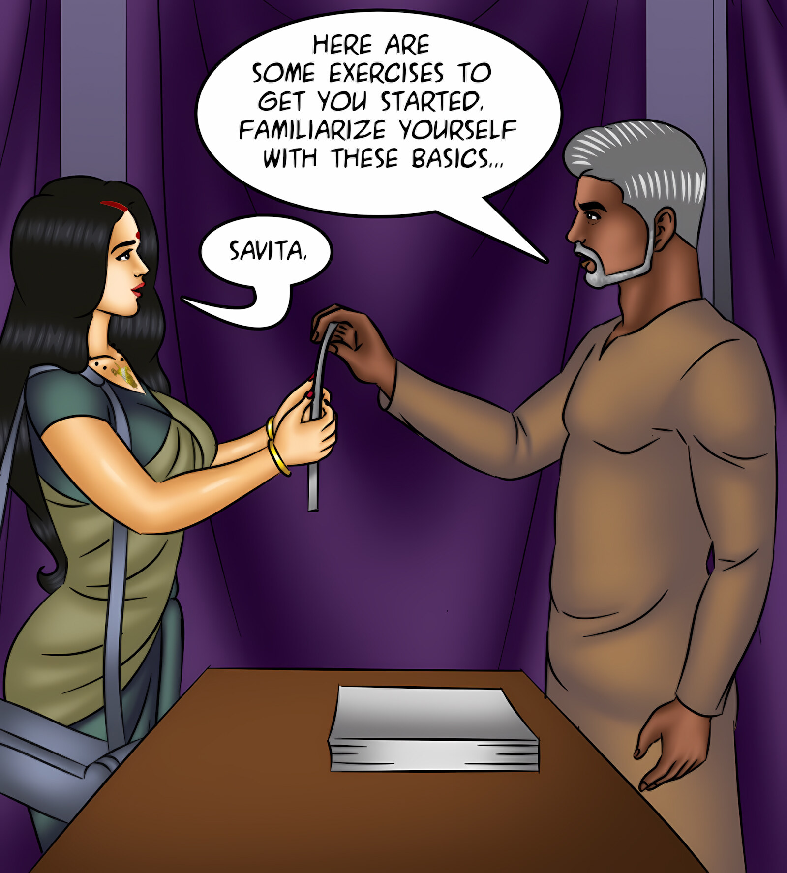 Savita Bhabhi 121-130 [Kirtu], Savita Bhabhi 127 - Music Lessons, page 45 of 142