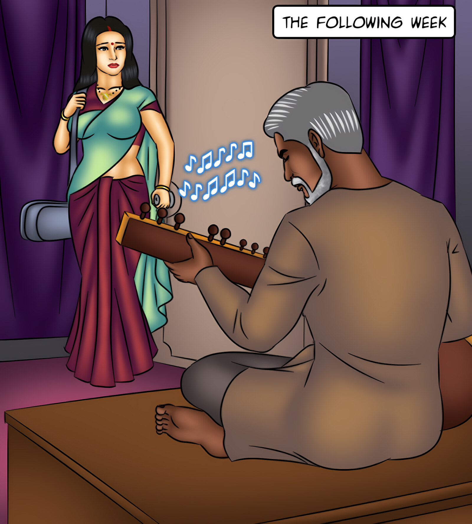 Savita Bhabhi 121-130 [Kirtu], Savita Bhabhi 127 - Music Lessons, page 50 of 142