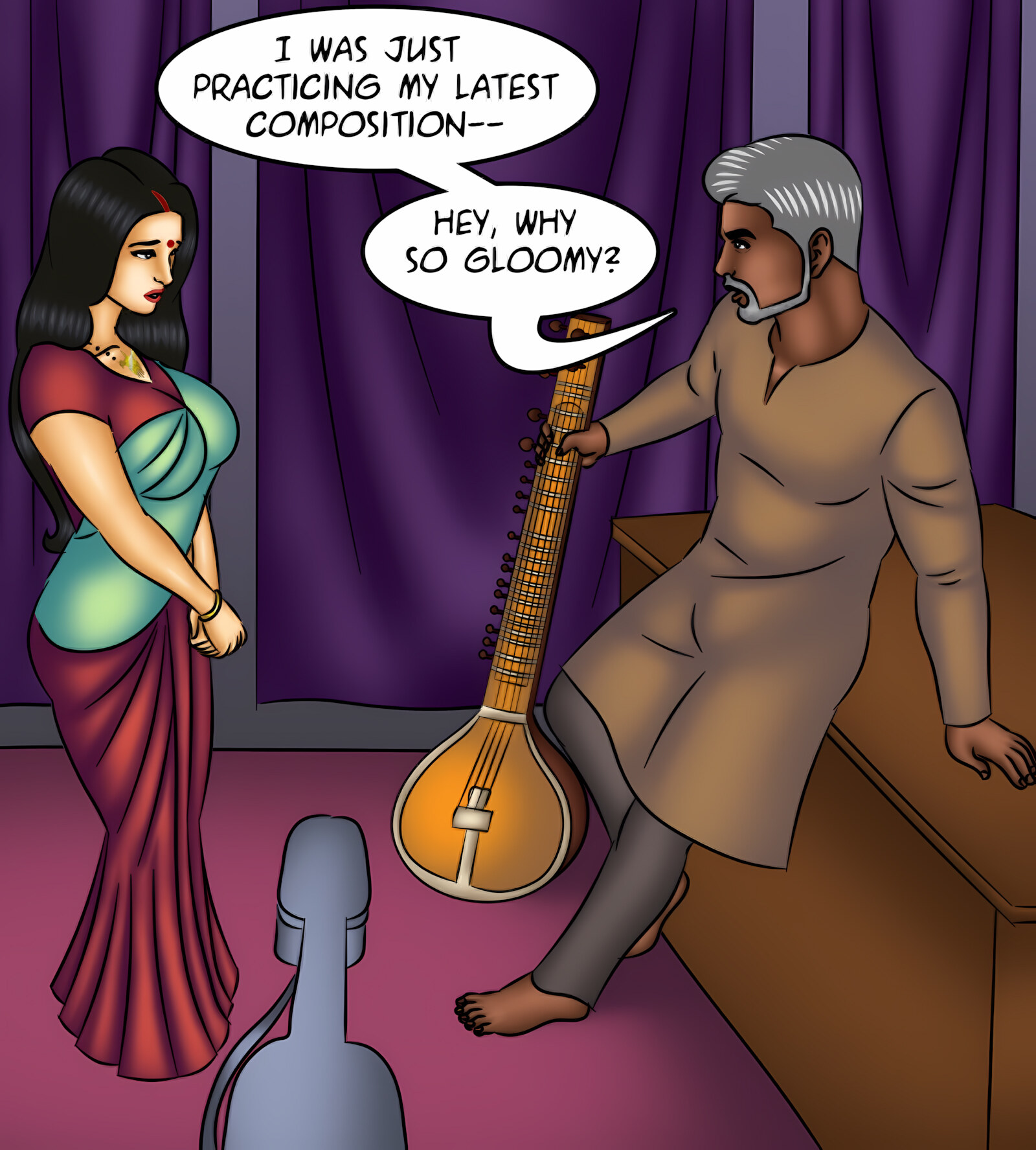 Savita Bhabhi 121-130 [Kirtu], Savita Bhabhi 127 - Music Lessons, page 53 of 142