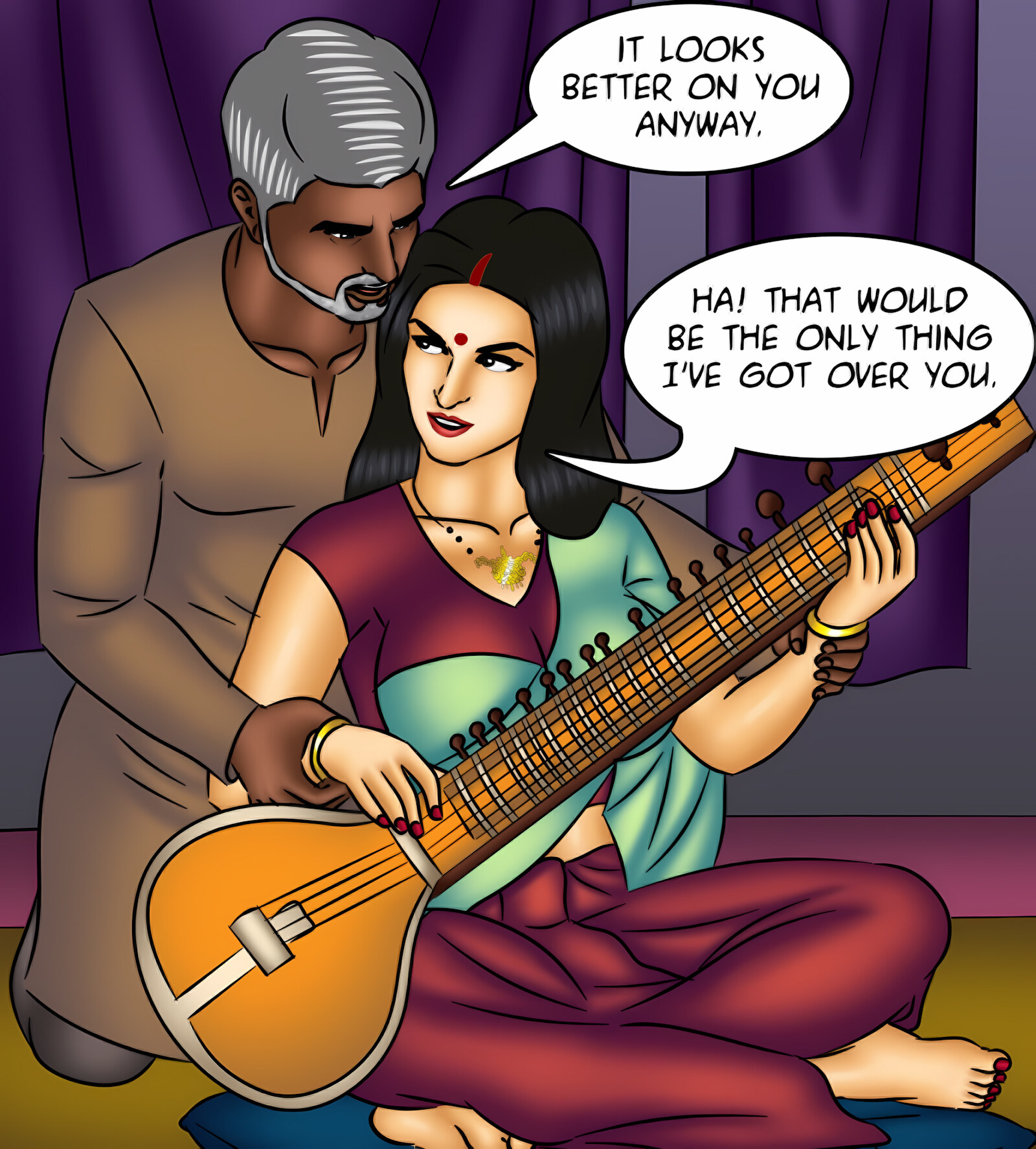 Savita Bhabhi 121-130 [Kirtu], Savita Bhabhi 127 - Music Lessons, page 56 of 142