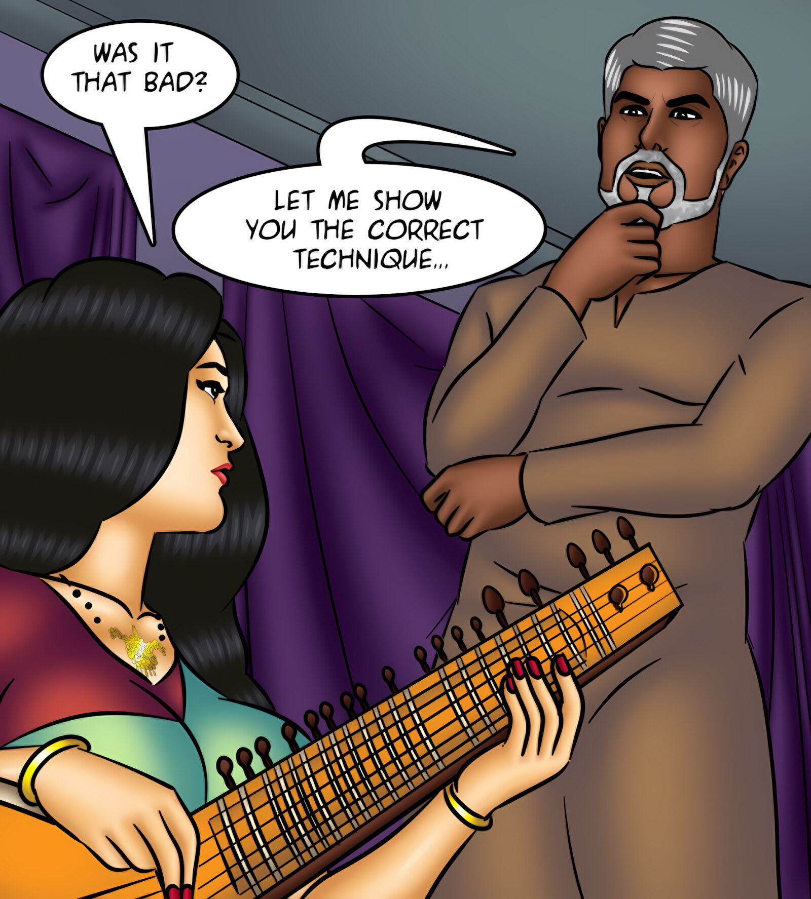 Savita Bhabhi 121-130 [Kirtu], Savita Bhabhi 127 - Music Lessons, page 58 of 142