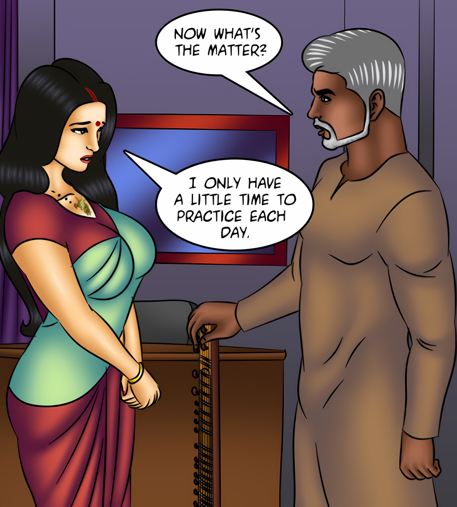 Savita Bhabhi 121-130 [Kirtu], Savita Bhabhi 127 - Music Lessons, page 70 of 142