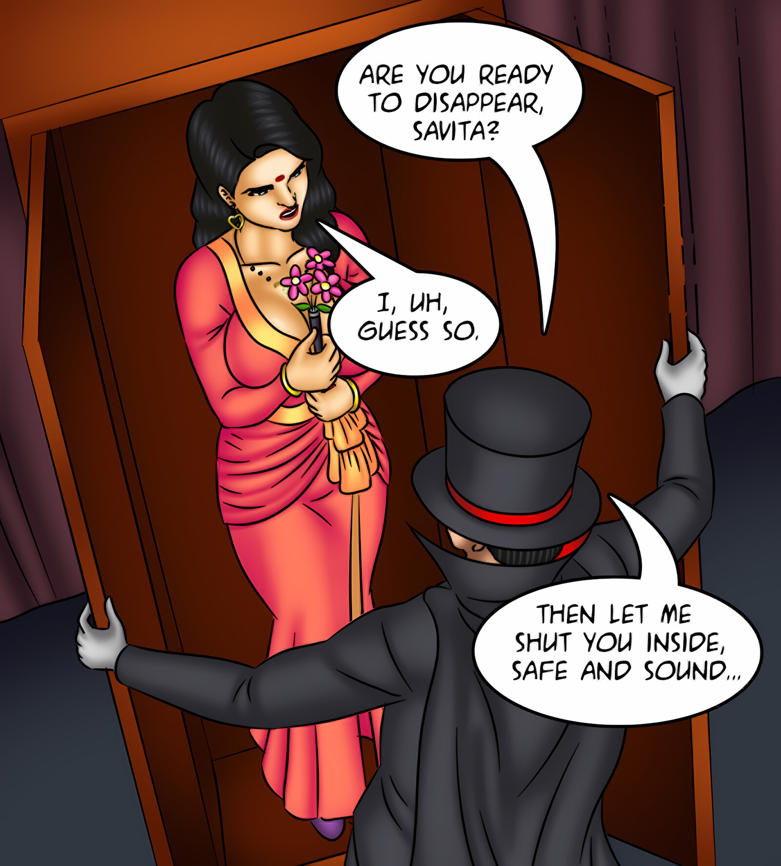 Savita Bhabhi 121-130 [Kirtu], Savita Bhabhi 126 - The Disappearing Act, page 33 of 143