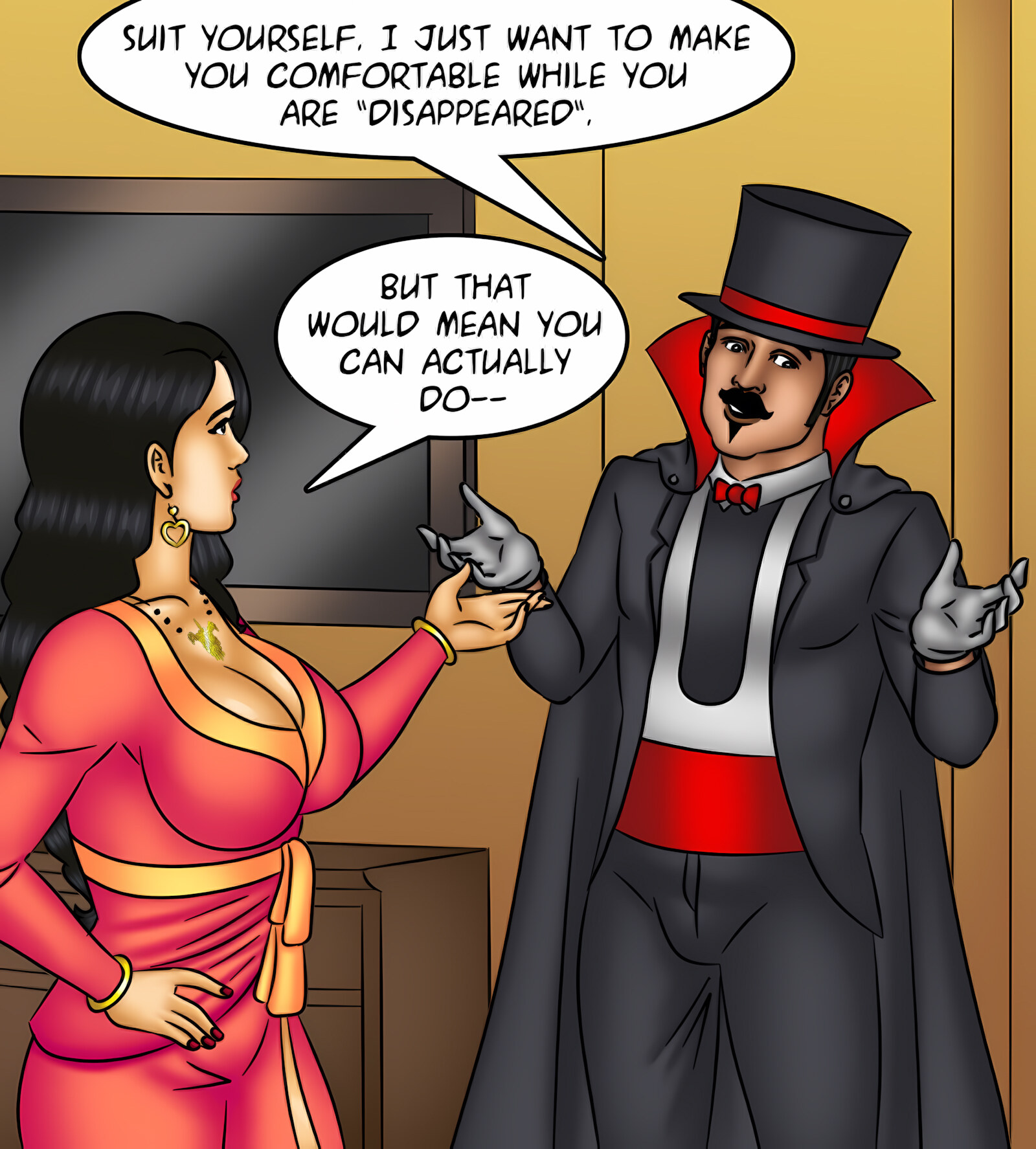 Savita Bhabhi 121-130 [Kirtu], Savita Bhabhi 126 - The Disappearing Act, page 51 of 143