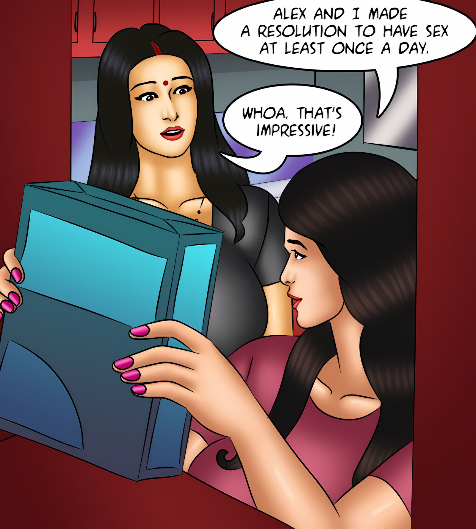 Savita Bhabhi 131-140 [Kirtu], Savita Bhabhi 135 - New Year's Resolution, page 63 of 142