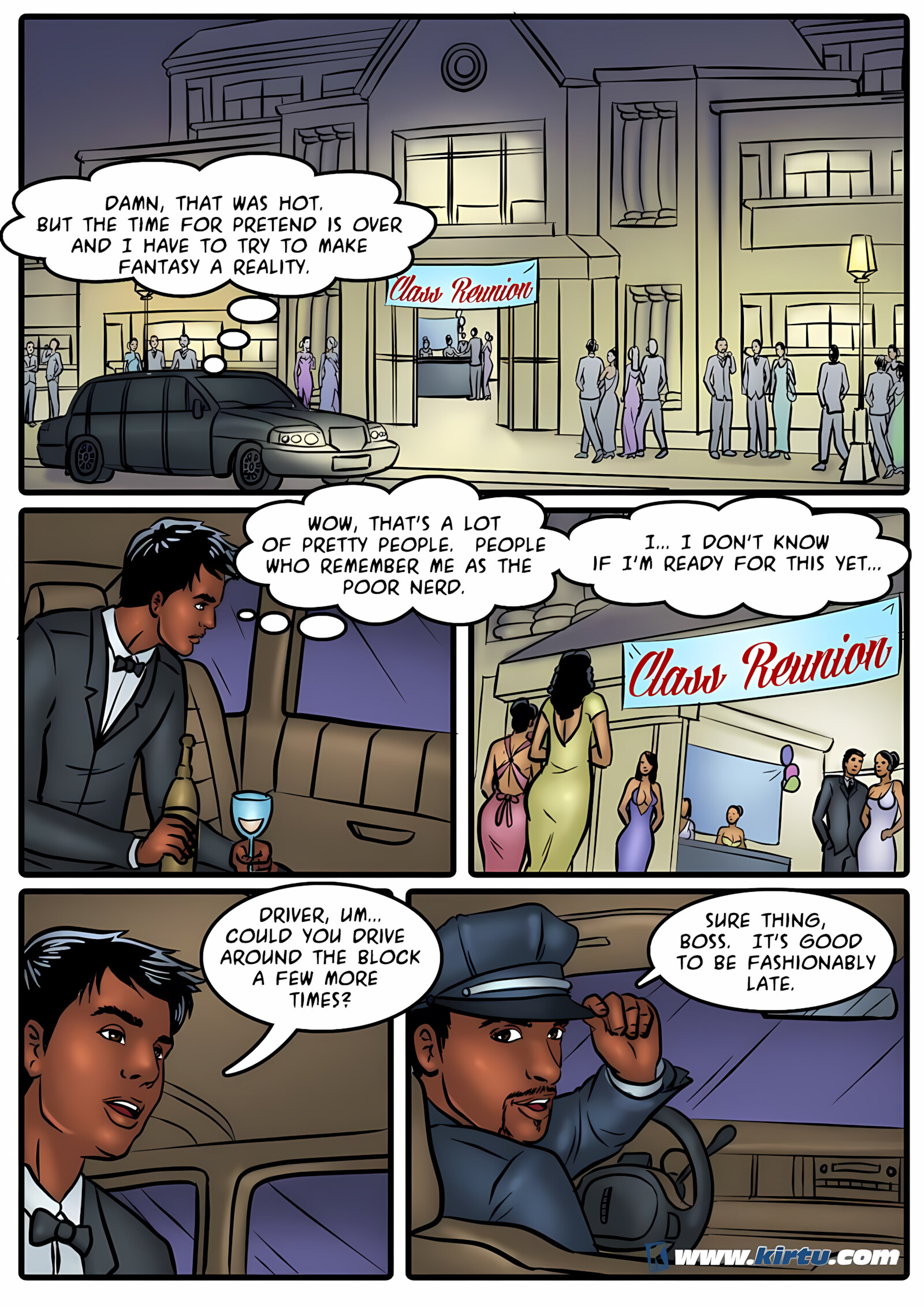 Savita Bhabhi 41-50 [Kirtu], Savita Bhabhi 47 - Savita reunites with an old school crush, page 6 of 31