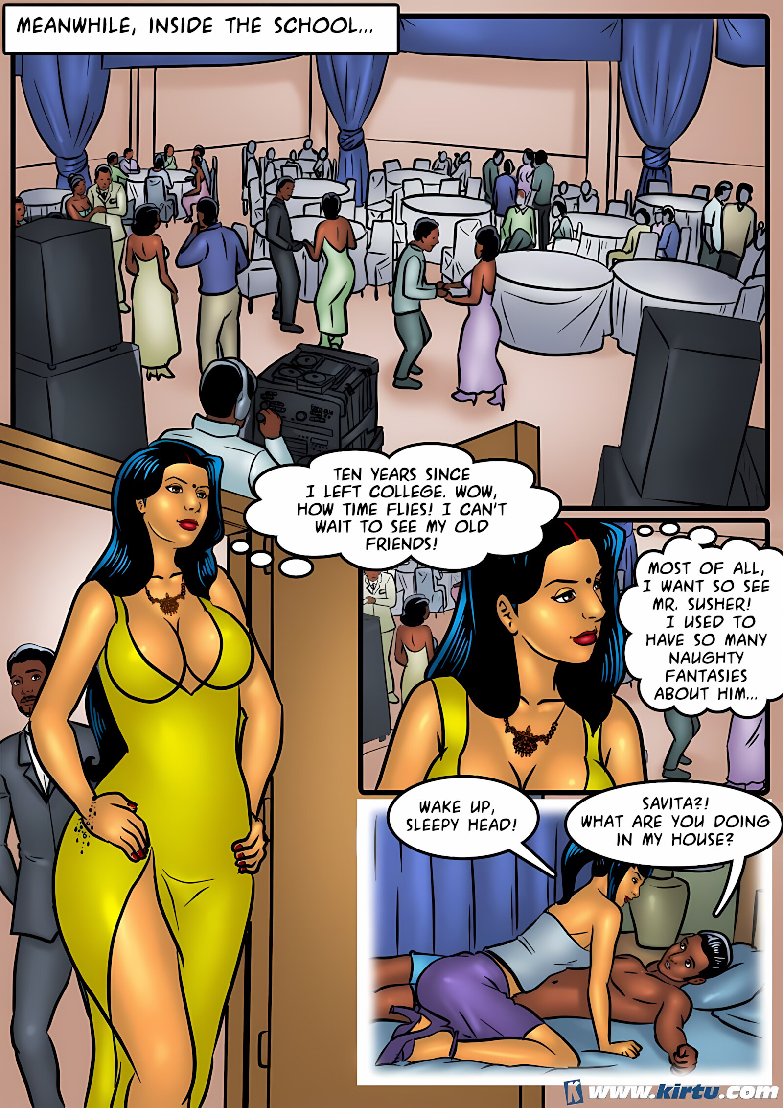 Savita Bhabhi 41-50 [Kirtu], Savita Bhabhi 47 - Savita reunites with an old school crush, page 7 of 31