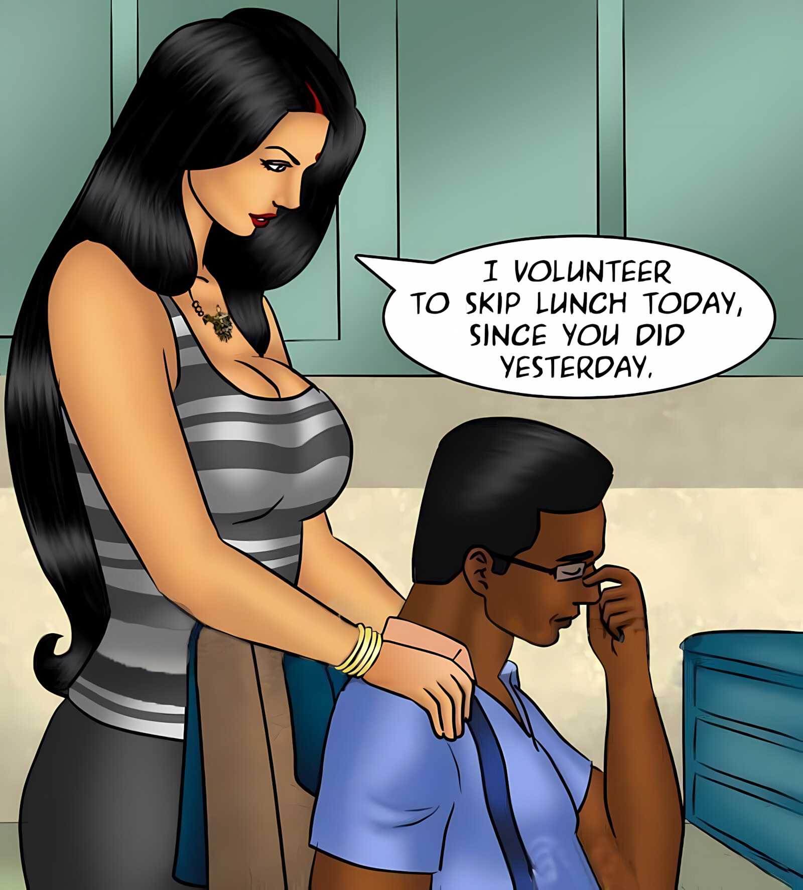 Savita Bhabhi 81-90 [Kirtu], Savita Bhabhi 86 - Employee Of The Month, page 43 of 138