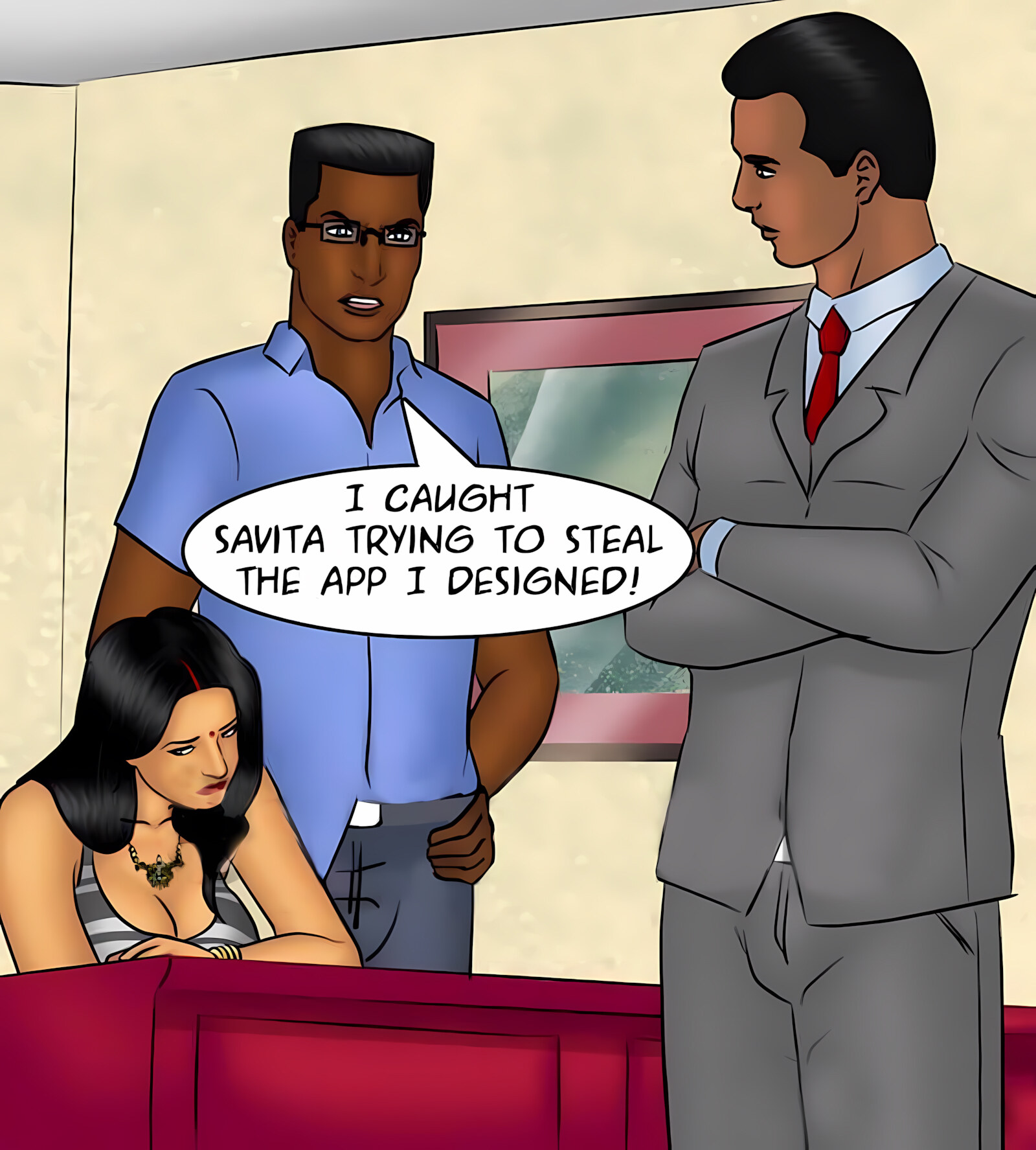 Savita Bhabhi 81-90 [Kirtu], Savita Bhabhi 86 - Employee Of The Month, page 55 of 138