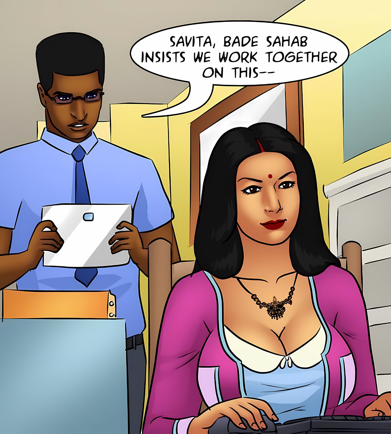 Savita Bhabhi 81-90 [Kirtu], Savita Bhabhi 85 - Back To Work, page 47 of 137