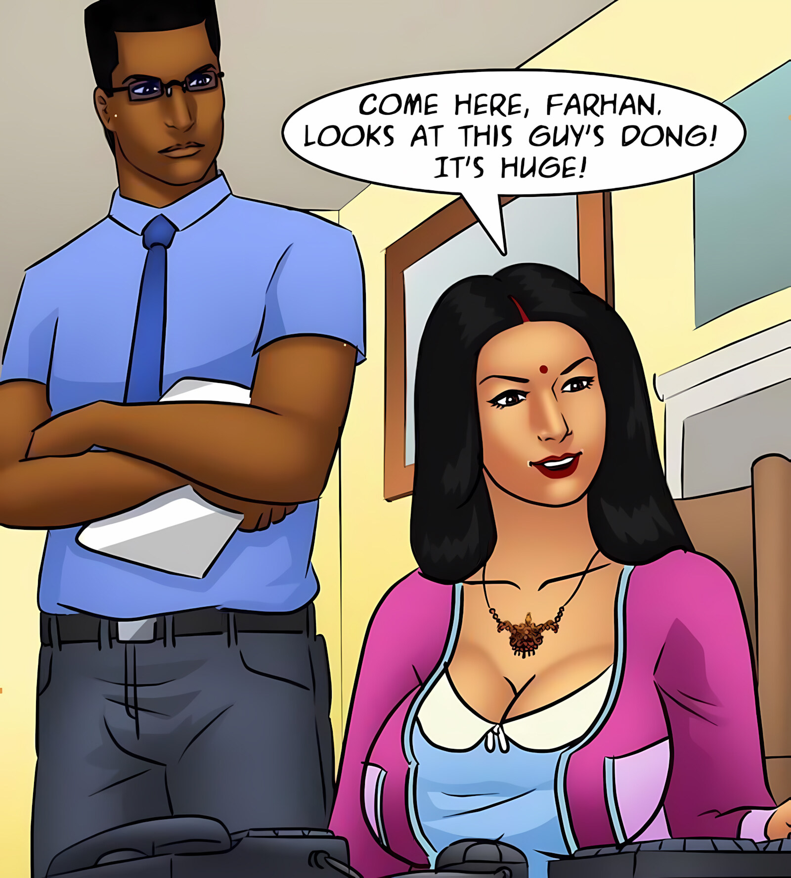 Savita Bhabhi 81-90 [Kirtu], Savita Bhabhi 85 - Back To Work, page 50 of 137