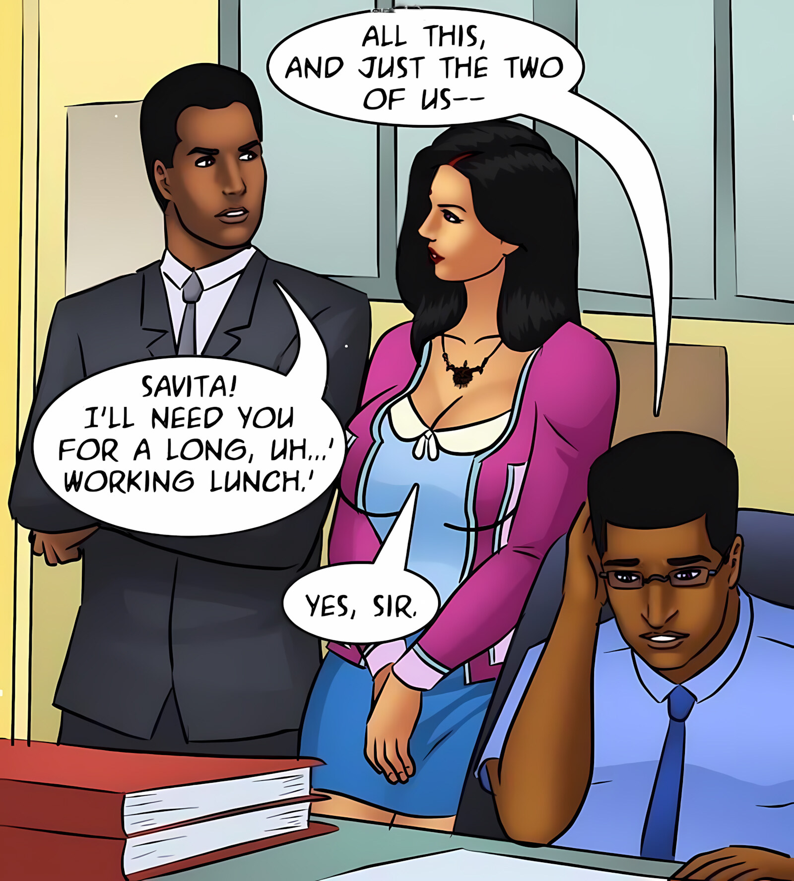 Savita Bhabhi 81-90 [Kirtu], Savita Bhabhi 85 - Back To Work, page 60 of 137