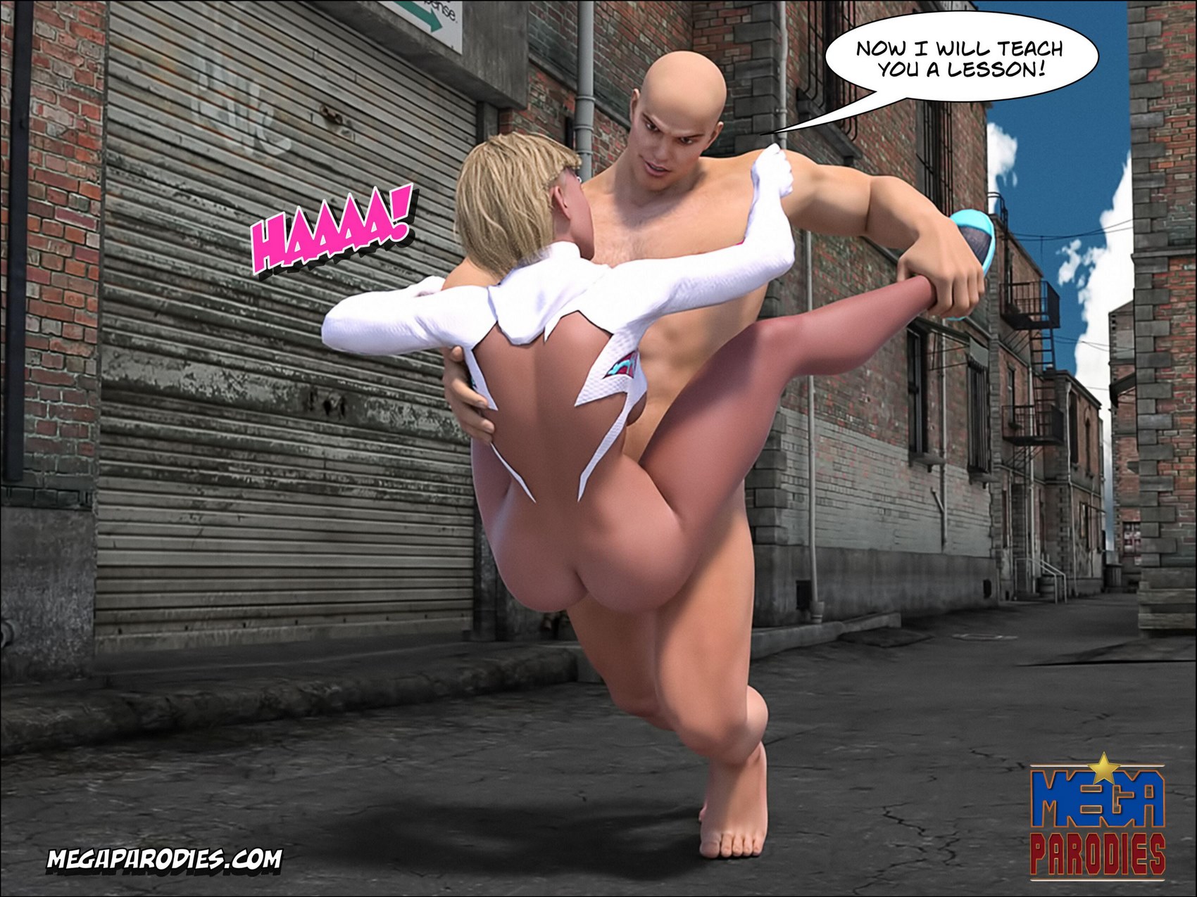 Spider-Gwen X Rhino [MegaParodies], Spider Gwen 3, page 5 of 53