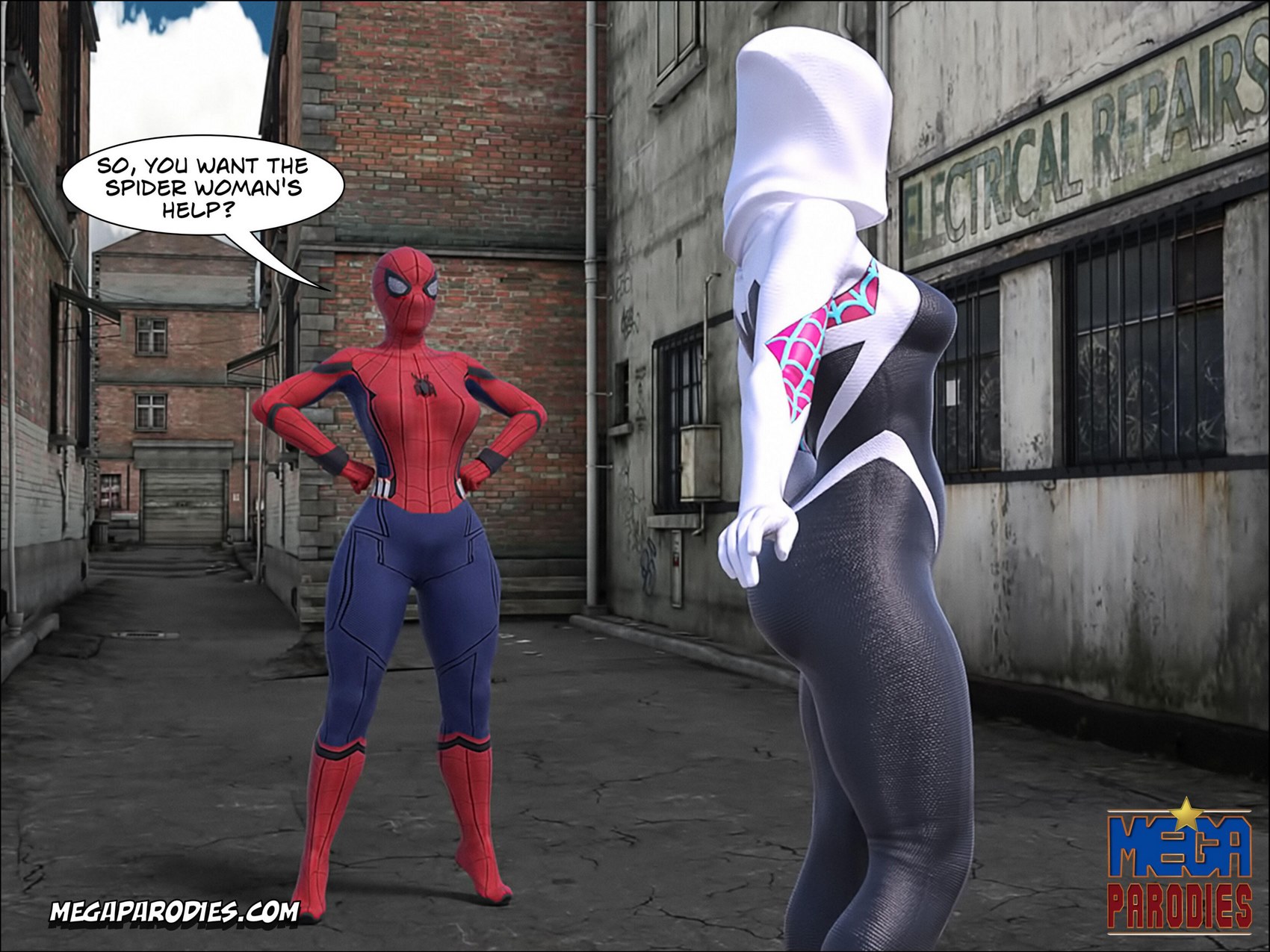 Spider-Gwen X Rhino [MegaParodies], Spider Gwen 3, page 43 of 53