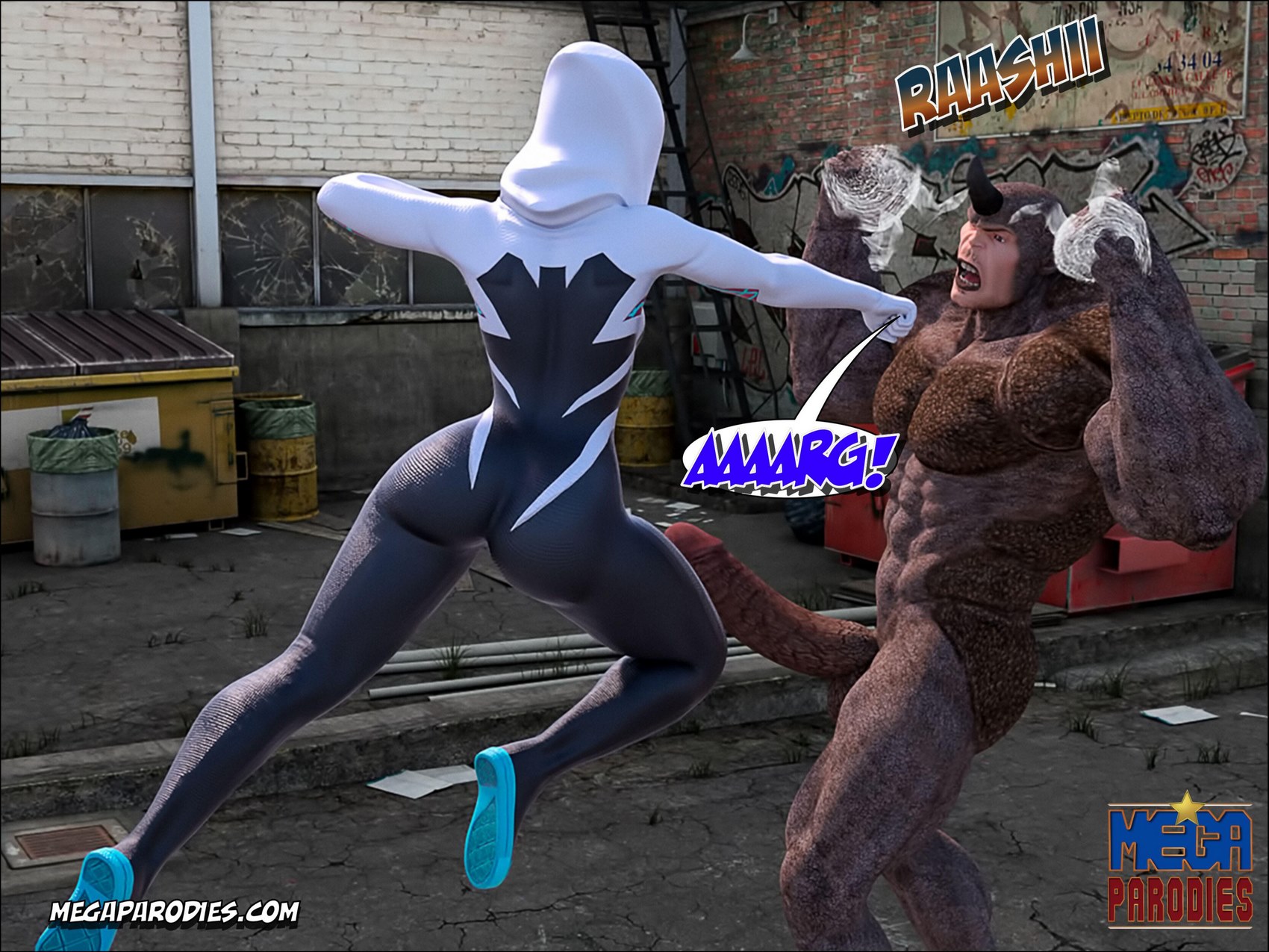 Spider-Gwen X Rhino [MegaParodies], Spider Gwen 2, page 11 of 56
