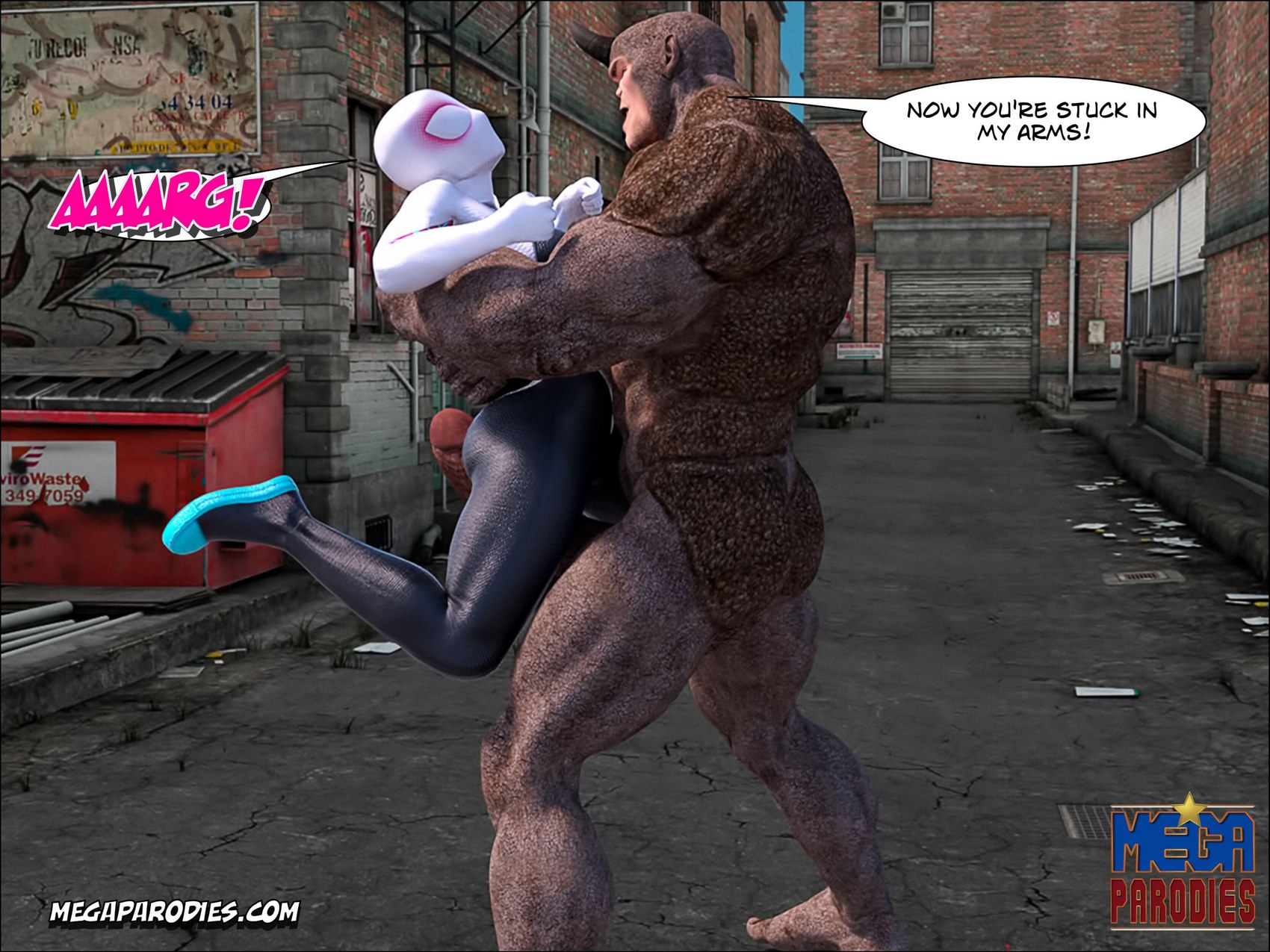 Spider-Gwen X Rhino [MegaParodies], Spider Gwen 2, page 13 of 56