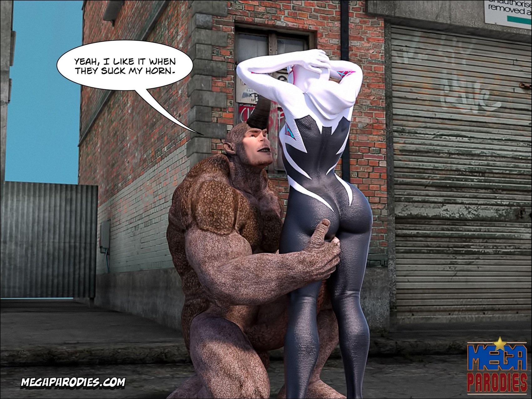 Spider-Gwen X Rhino [MegaParodies], Spider Gwen 2, page 20 of 56