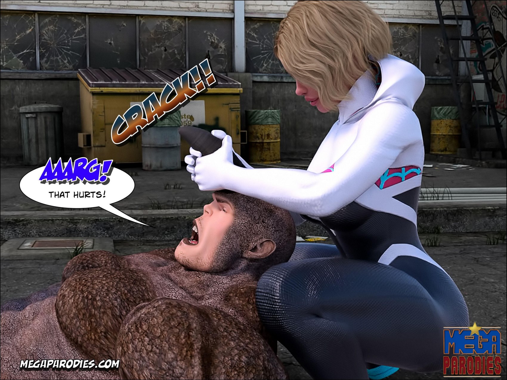 Spider-Gwen X Rhino [MegaParodies], Spider Gwen 2, page 32 of 56