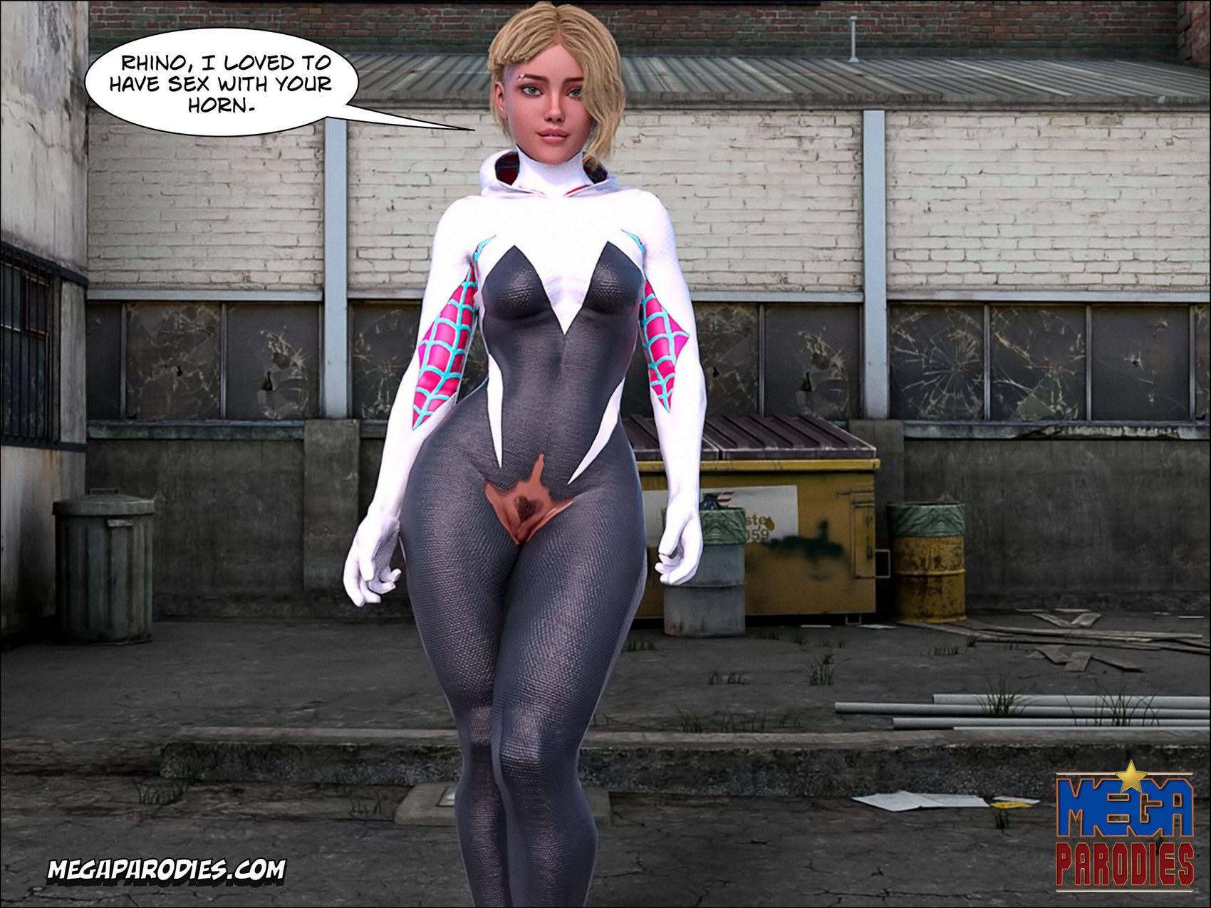 Spider-Gwen X Rhino [MegaParodies], Spider Gwen 2, page 43 of 56