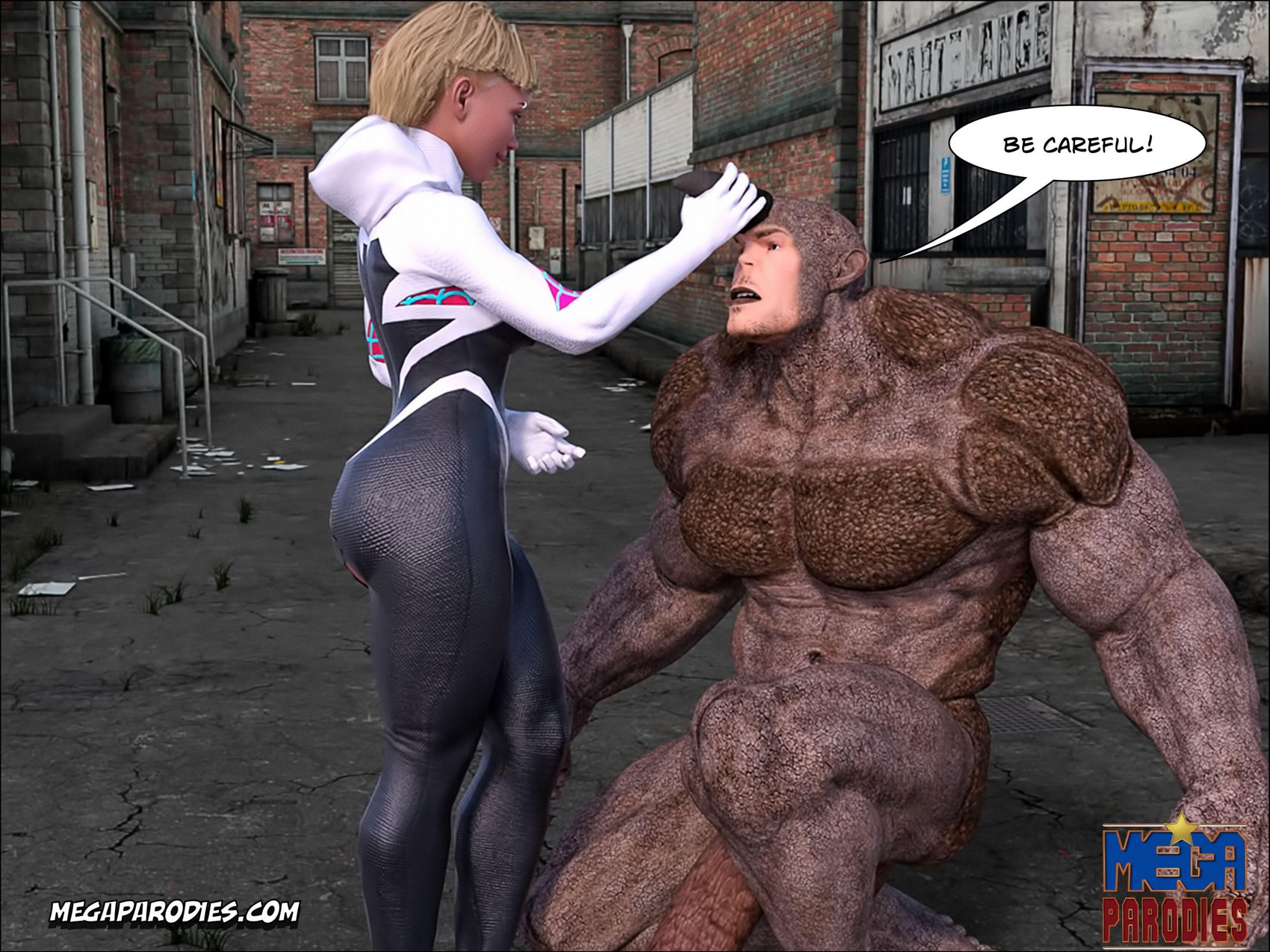 Spider-Gwen X Rhino [MegaParodies], Spider Gwen 2, page 46 of 56