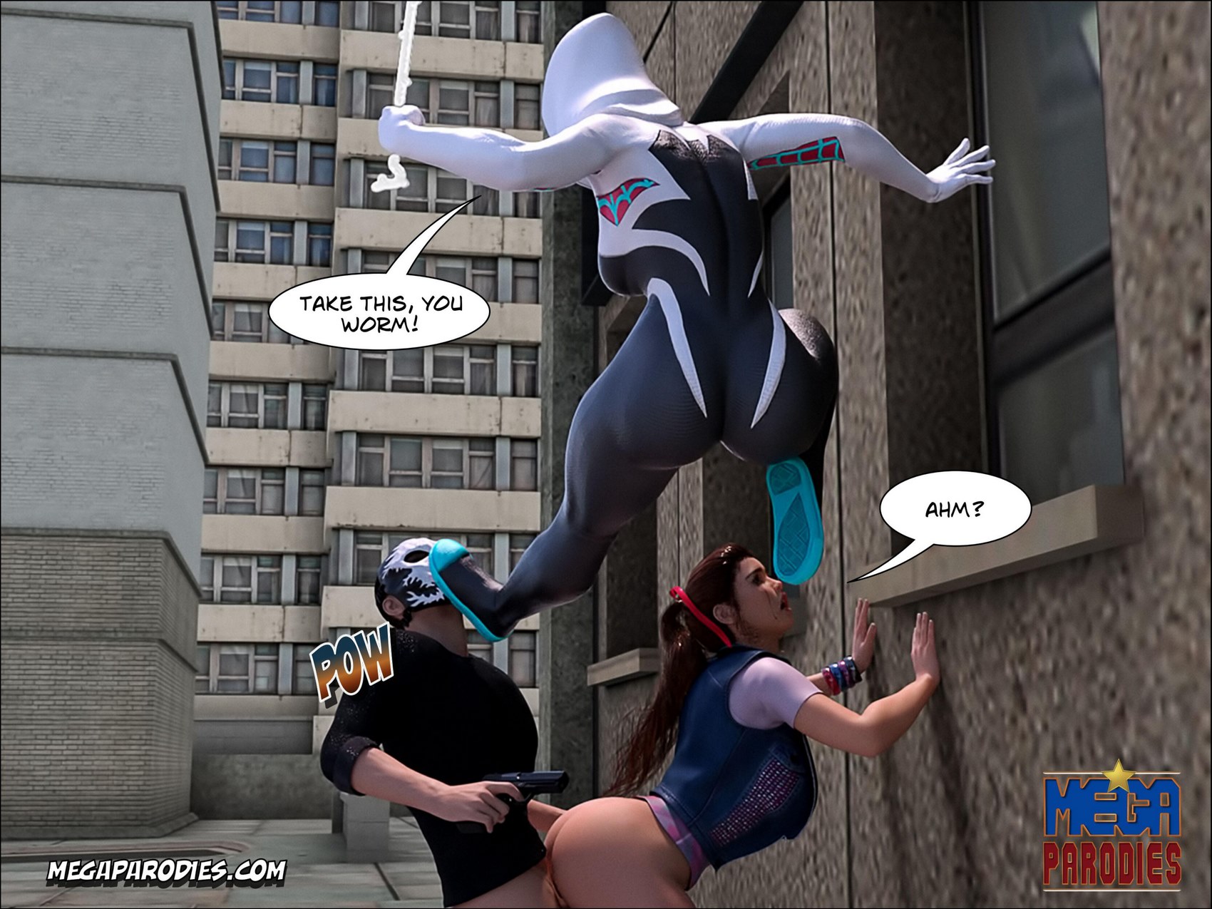 Spider-Gwen X Rhino [MegaParodies], Spider Gwen 1, page 14 of 65