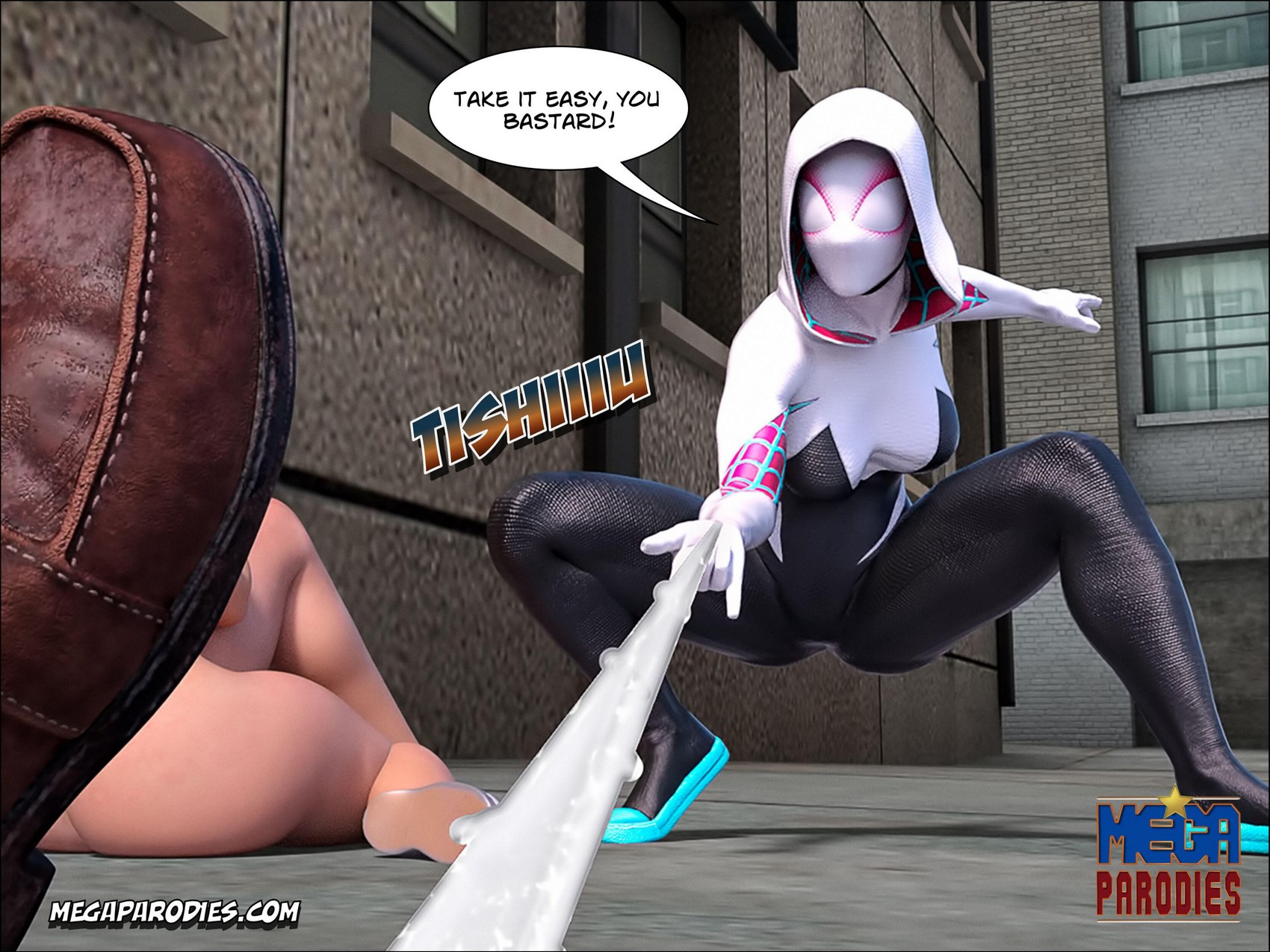 Spider-Gwen X Rhino [MegaParodies], Spider Gwen 1, page 15 of 65