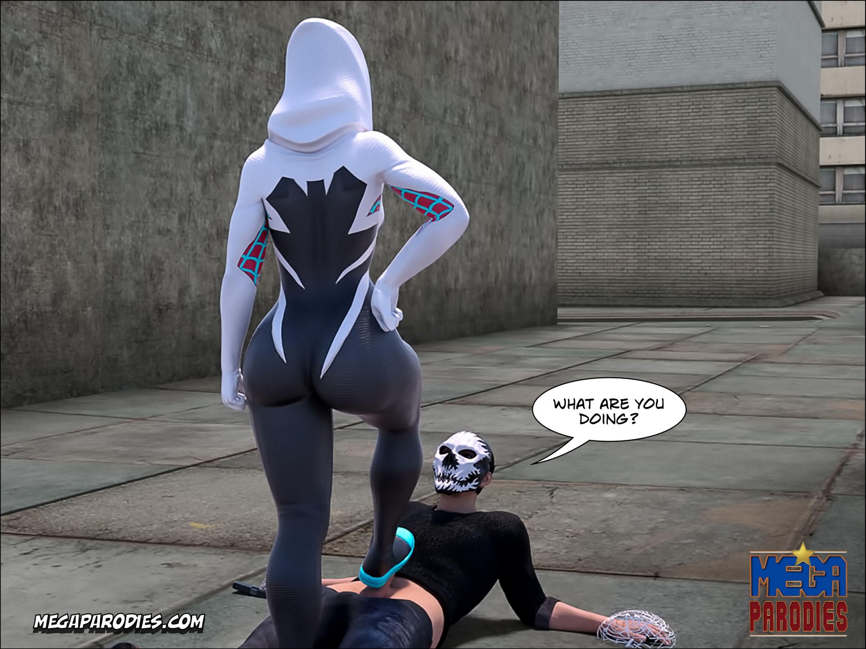 Spider-Gwen X Rhino [MegaParodies], Spider Gwen 1, page 23 of 65