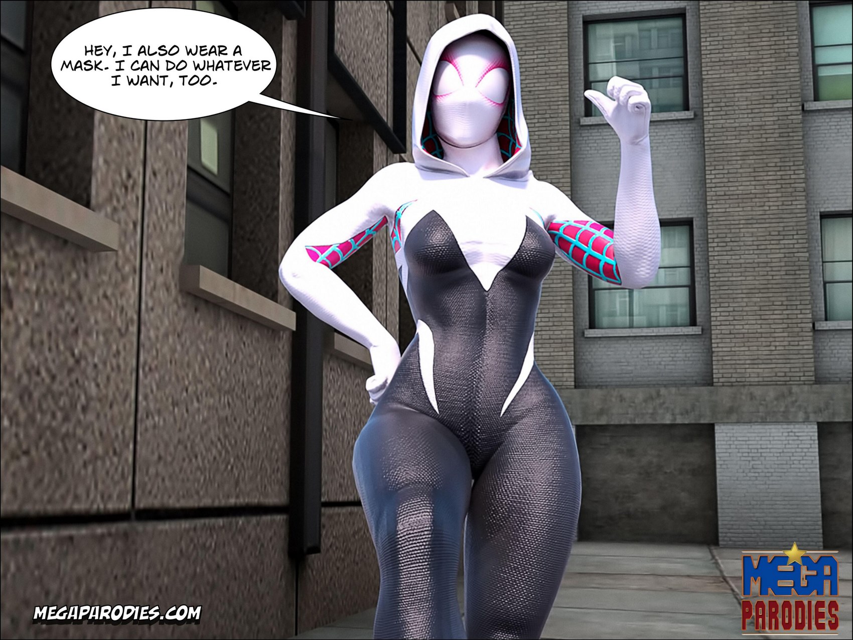Spider-Gwen X Rhino [MegaParodies], Spider Gwen 1, page 25 of 65