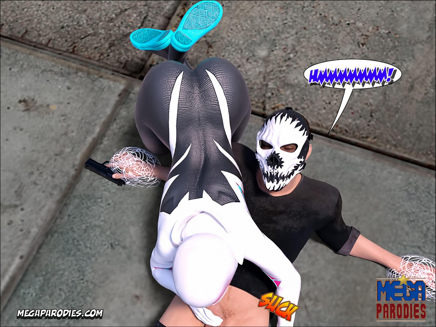 Spider-Gwen X Rhino [MegaParodies], Spider Gwen 1, page 35 of 65