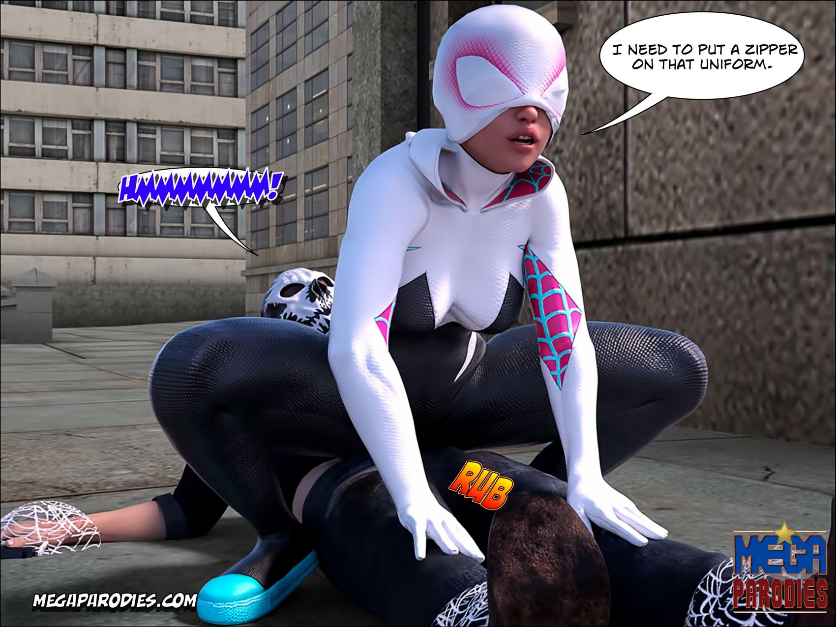 Spider-Gwen X Rhino [MegaParodies], Spider Gwen 1, page 37 of 65