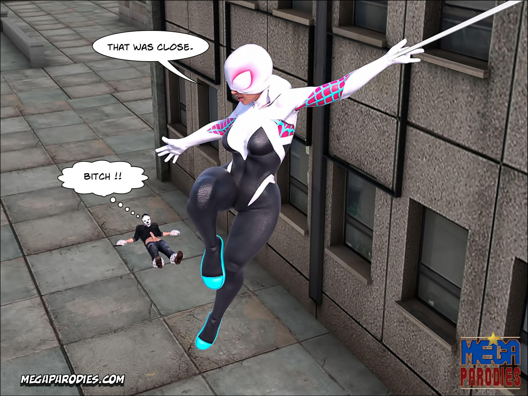 Spider-Gwen X Rhino [MegaParodies], Spider Gwen 1, page 43 of 65