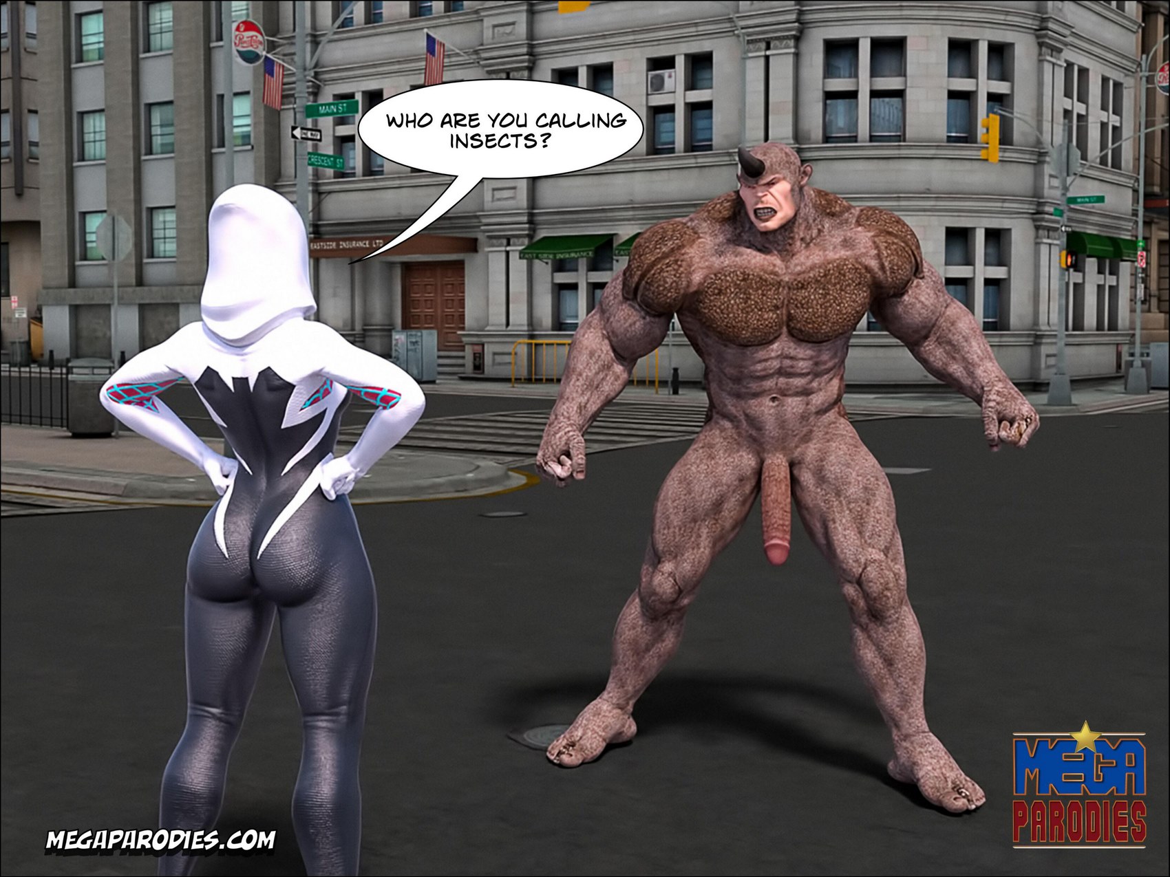 Spider-Gwen X Rhino [MegaParodies], Spider Gwen 1, page 55 of 65