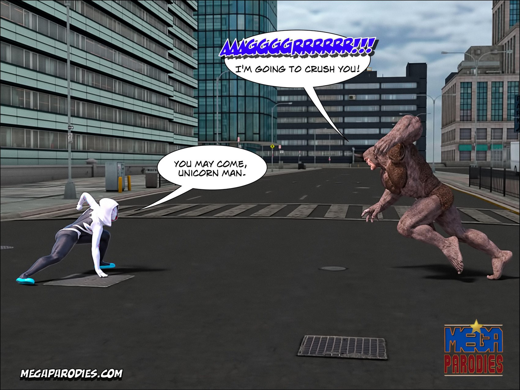 Spider-Gwen X Rhino [MegaParodies], Spider Gwen 1, page 56 of 65