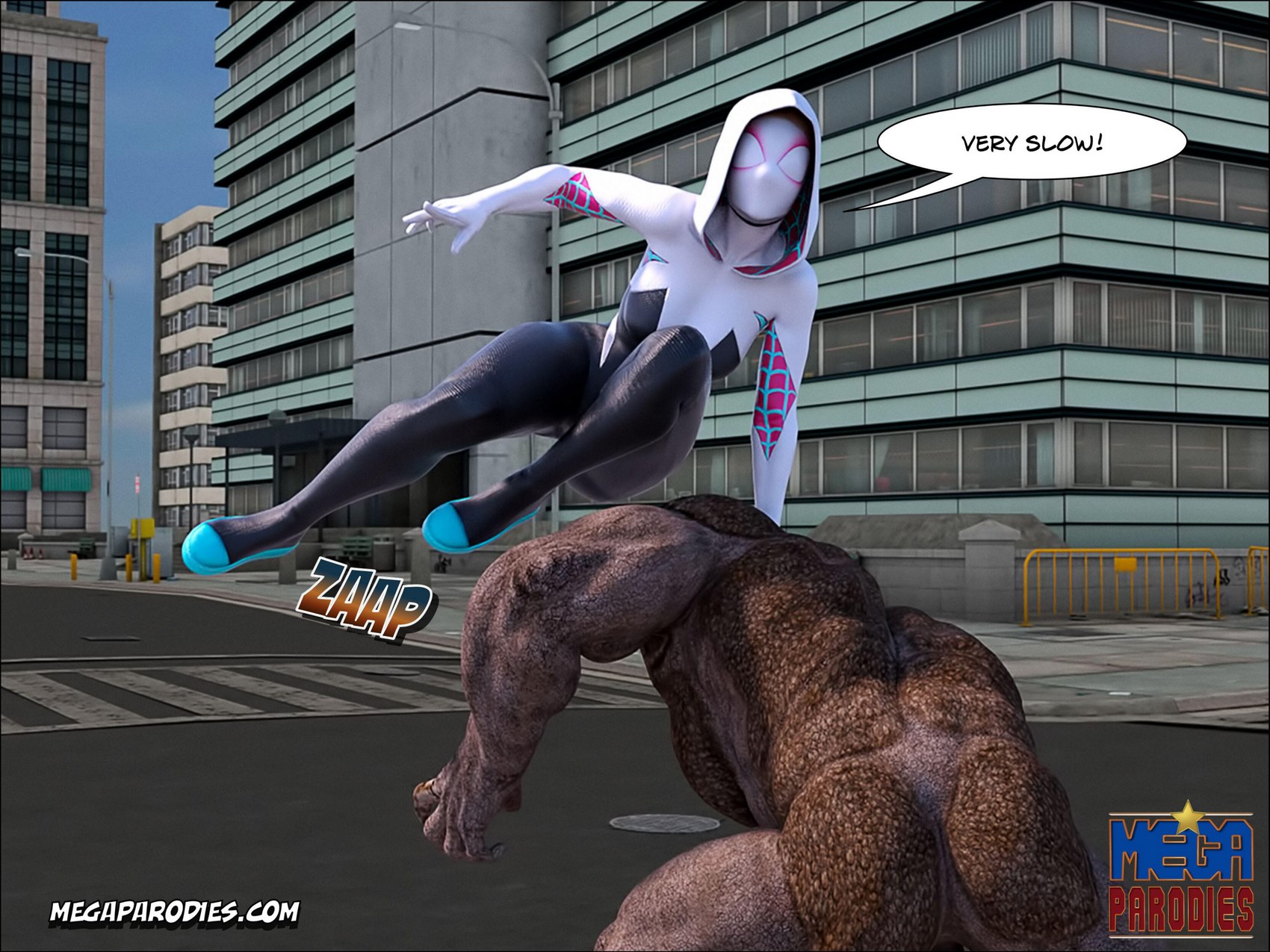 Spider-Gwen X Rhino [MegaParodies], Spider Gwen 1, page 59 of 65