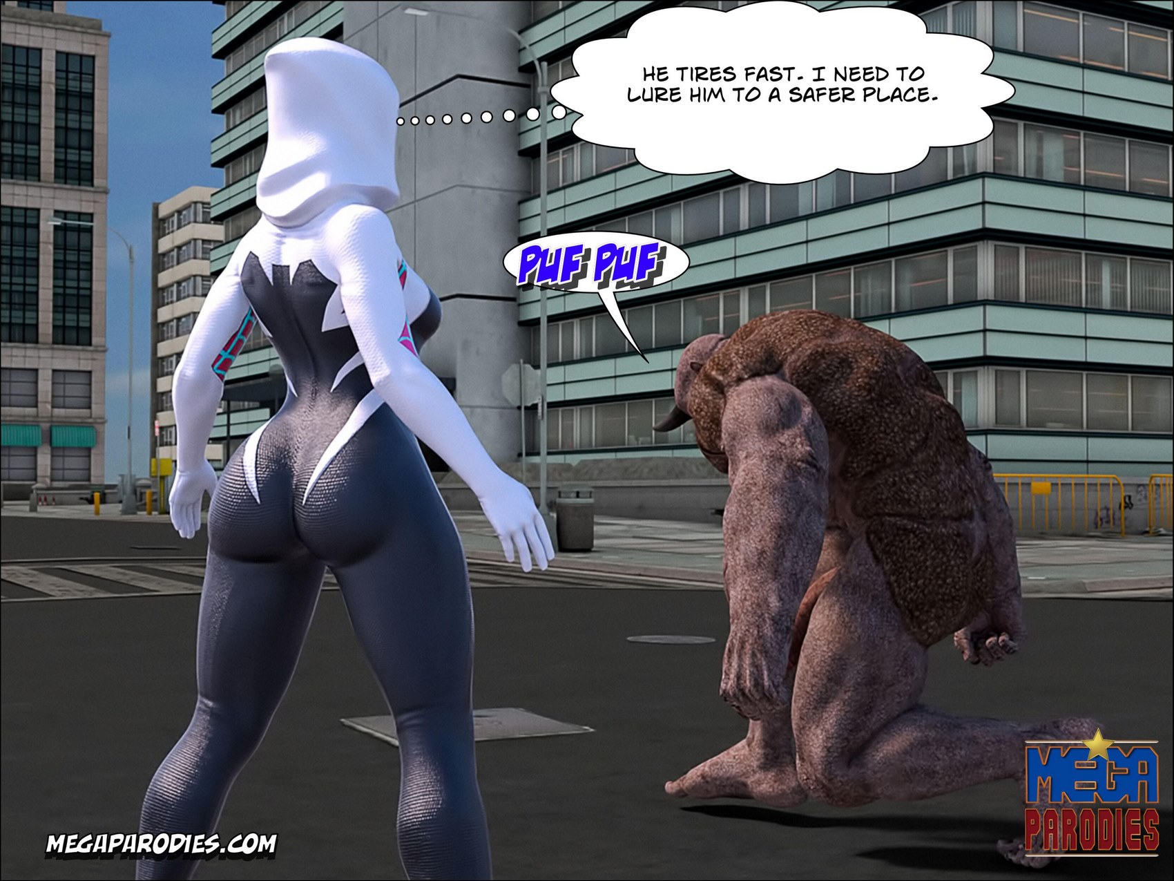 Spider-Gwen X Rhino [MegaParodies], Spider Gwen 1, page 60 of 65