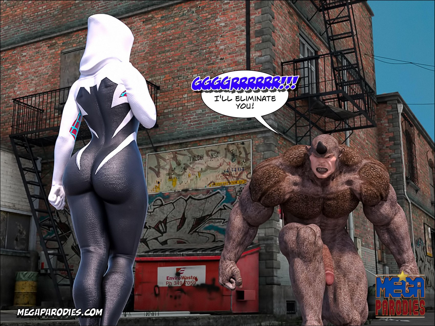 Spider-Gwen X Rhino [MegaParodies], Spider Gwen 1, page 64 of 65