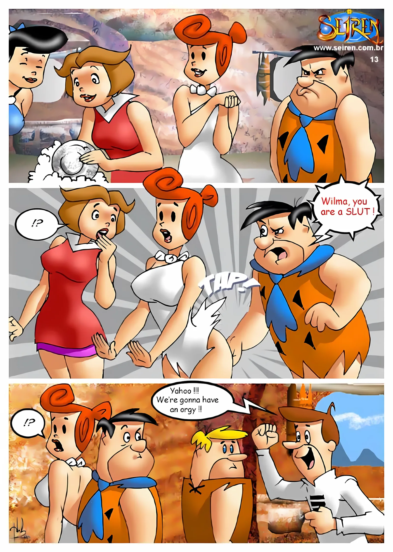 The Fucknstones (The Flintstones) [Seiren], 2 . The Fucknstones - Chapter 2 (The Flintstones) [Seiren], page 14 of 58
