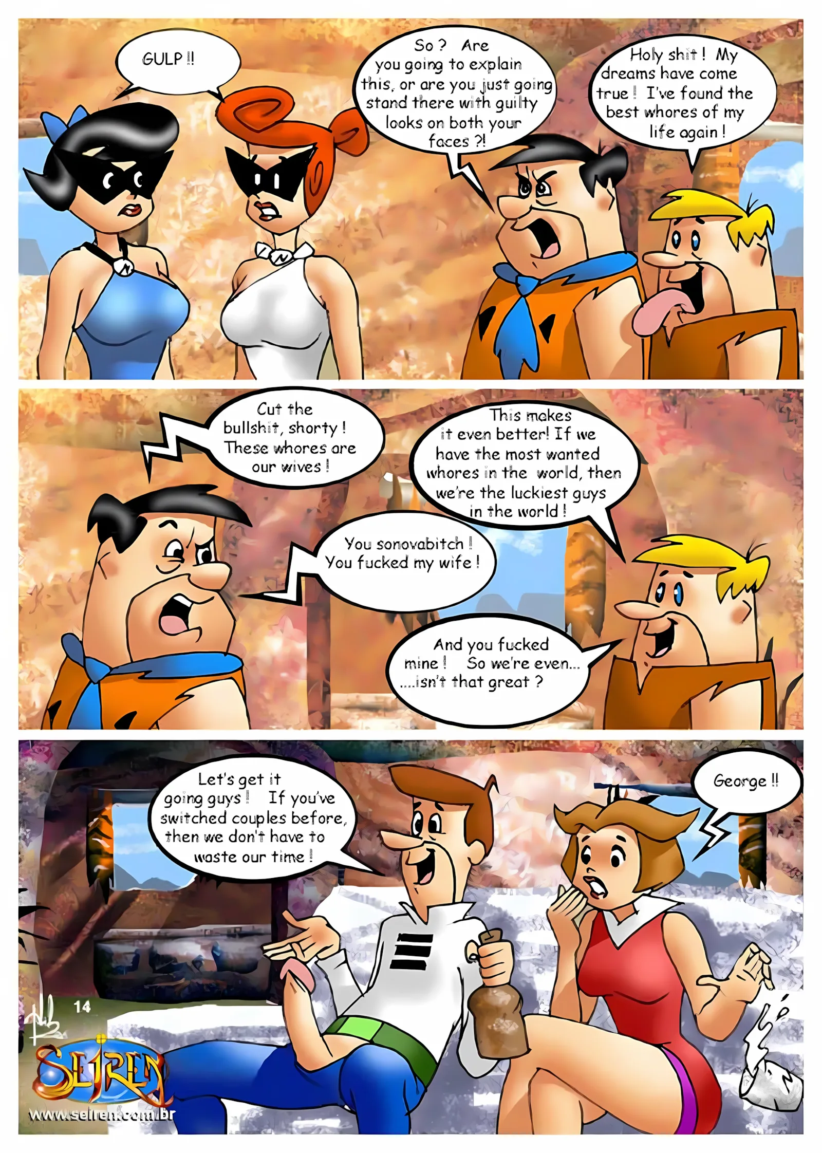 The Fucknstones (The Flintstones) [Seiren], 2 . The Fucknstones - Chapter 2 (The Flintstones) [Seiren], page 15 of 58
