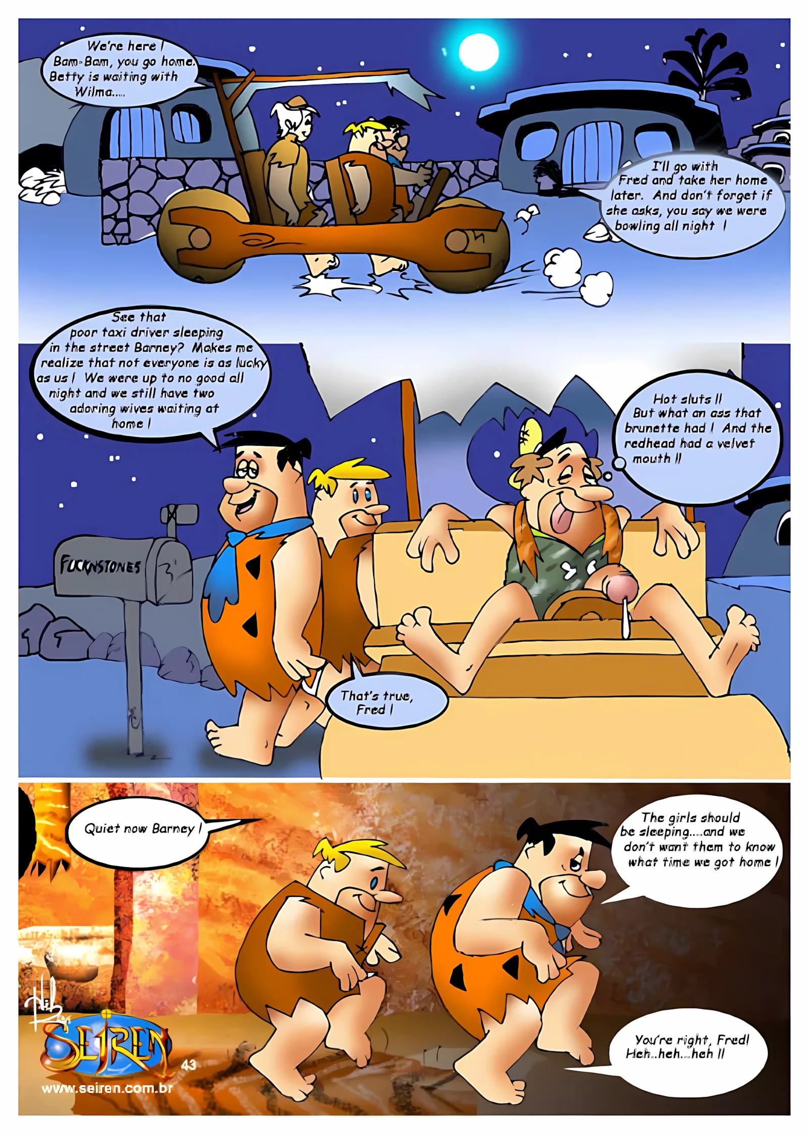 The Fucknstones (The Flintstones) [Seiren], 1 . The Fucknstones - Chapter 1 (The Flintstones) [Seiren], page 44 of 45
