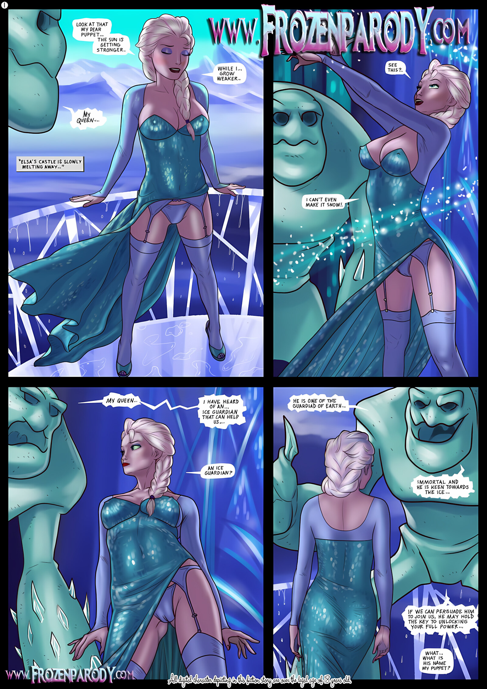 Elsa Meets Jack [FrozenParody], Elsa Meets Jack, page 1 of 9