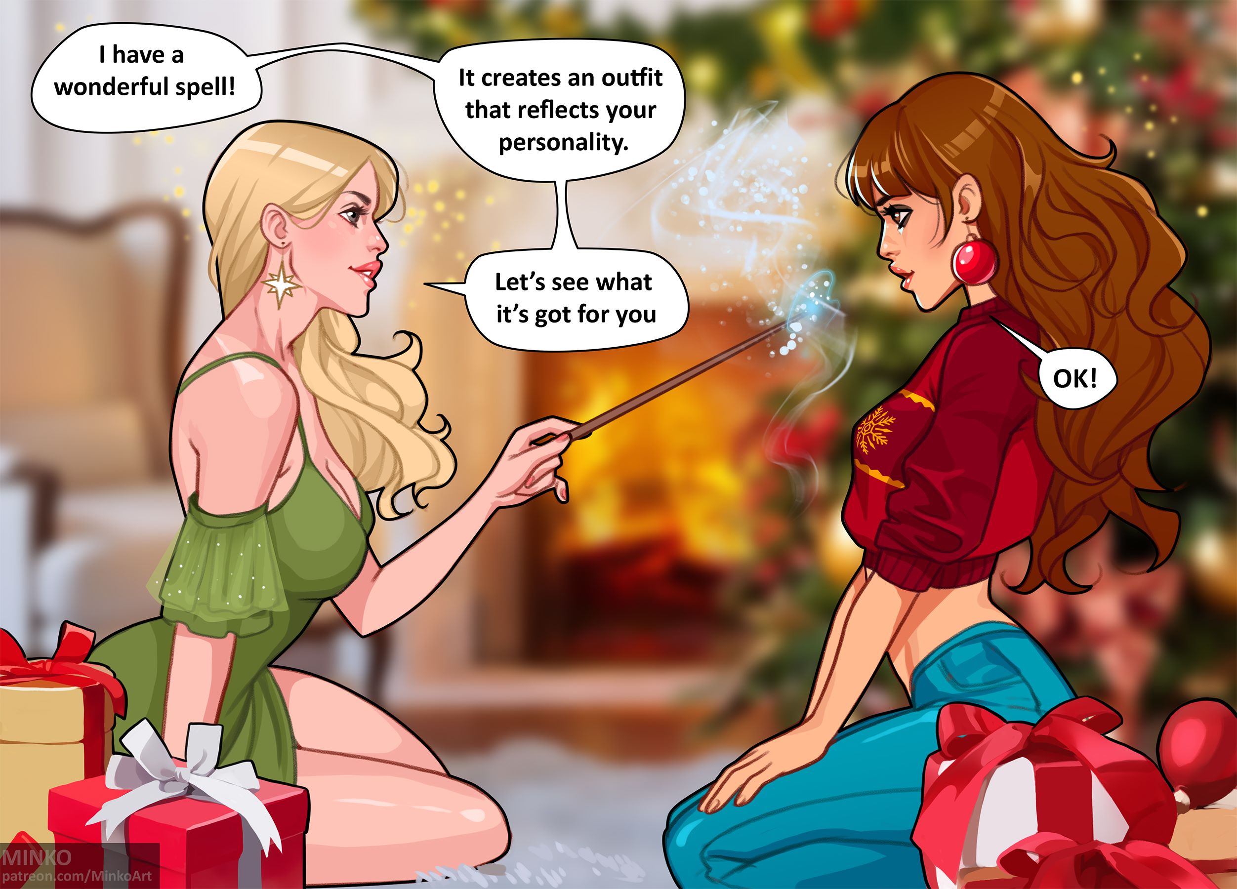 Hermione: New Year Party [Olena Minko], Hermione: New Year Party, page 3 of 14