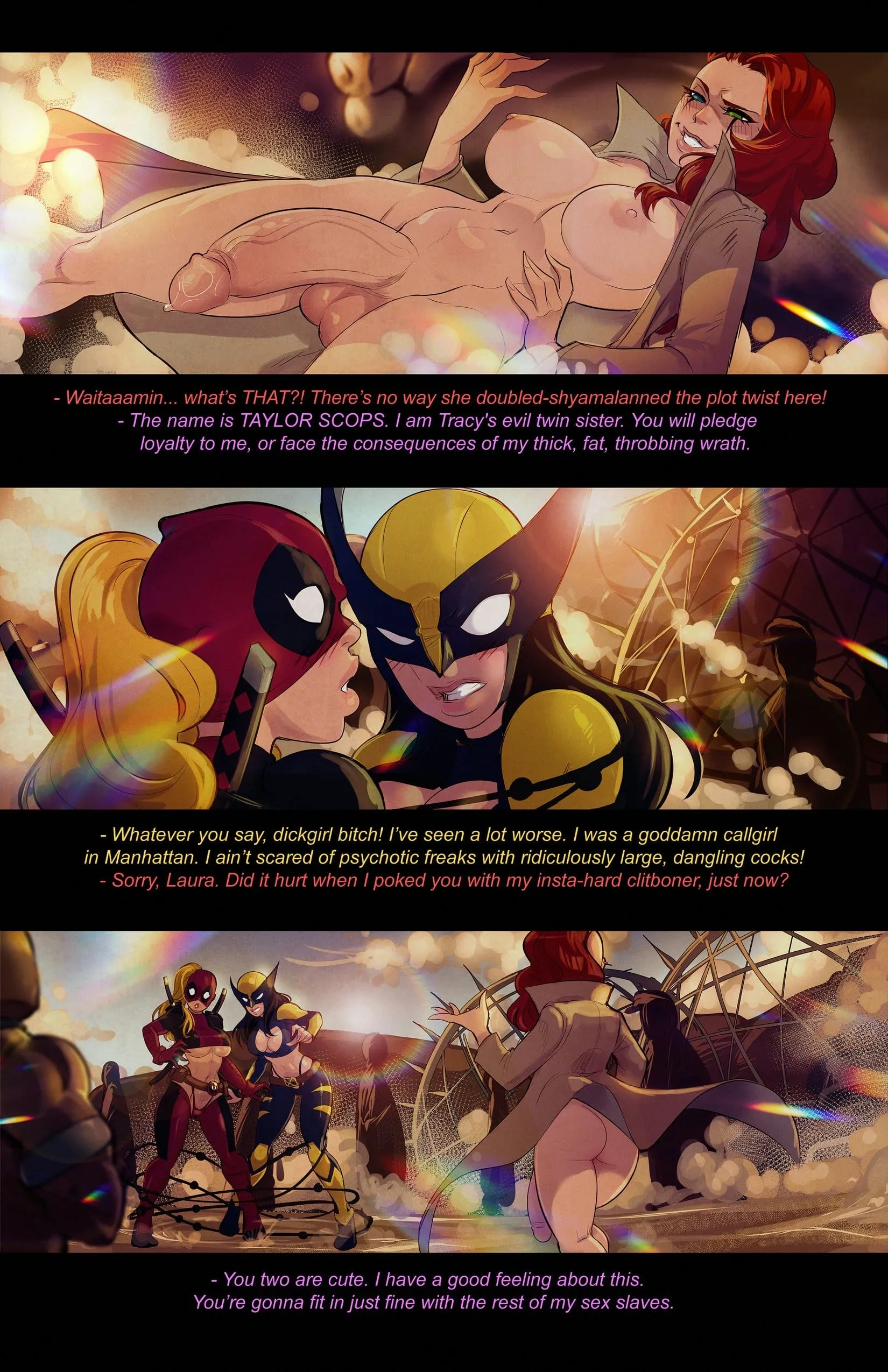 Lady Deadpool and Wolverine Lady [Tracy Scops], 1 . Lady Deadpool and Wolverine Lady, page 5 of 20