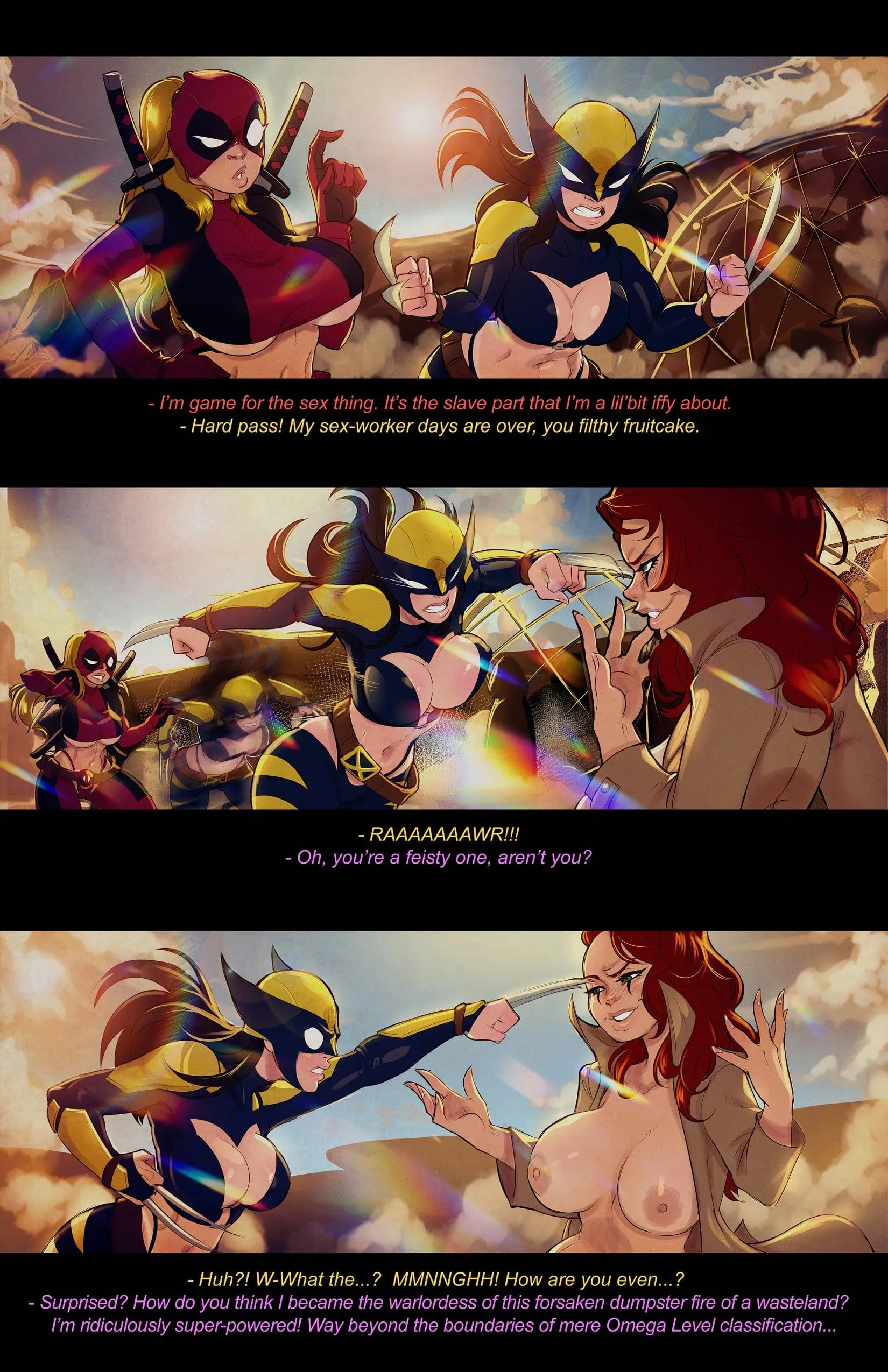 Lady Deadpool and Wolverine Lady [Tracy Scops], 1 . Lady Deadpool and Wolverine Lady, page 6 of 20