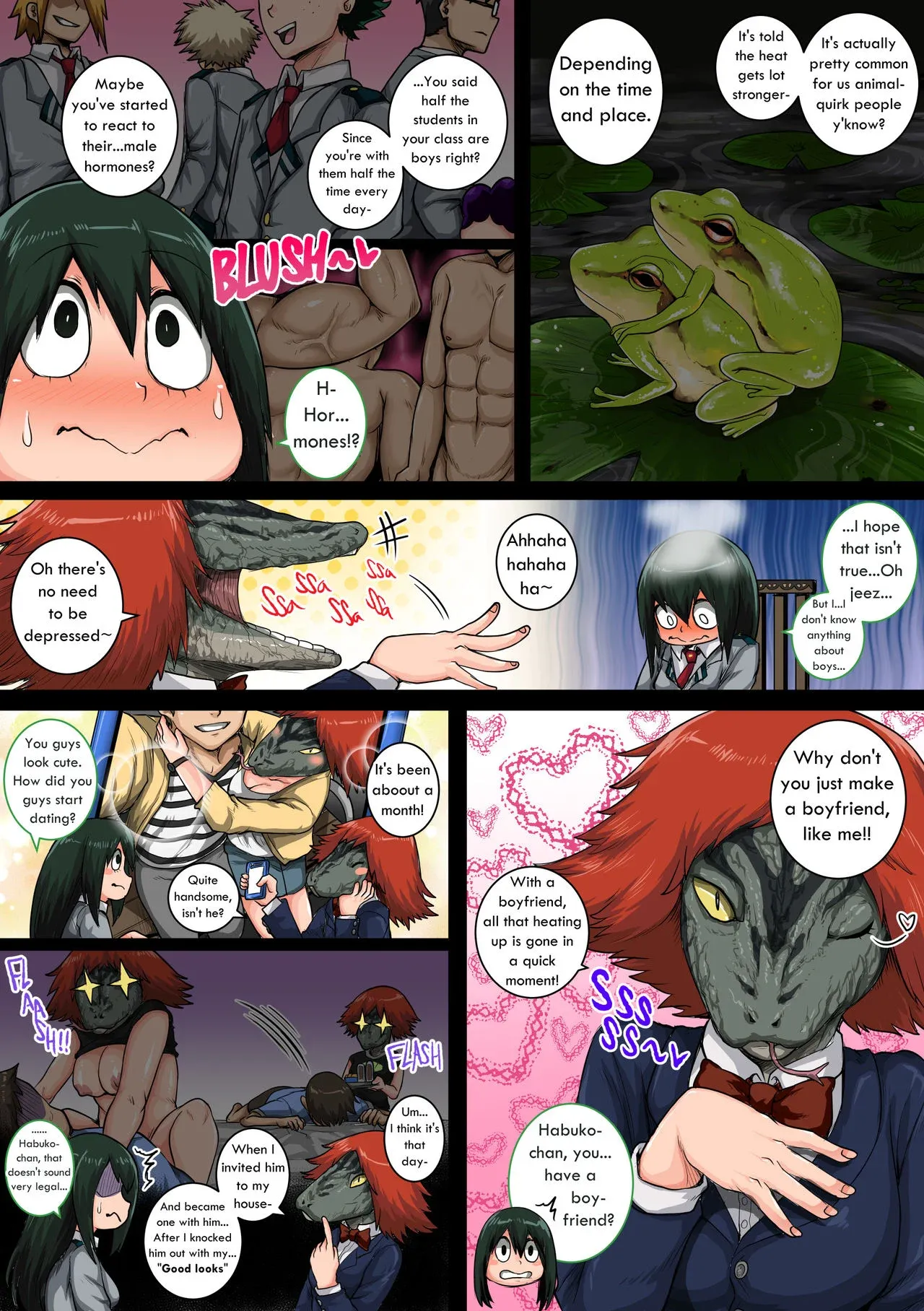 My Harem Academia (Boku No Hero Academia), 6 . My Harem Academia - The Frog Girl With Animal Instincts - Chapter 6, page 9 of 164